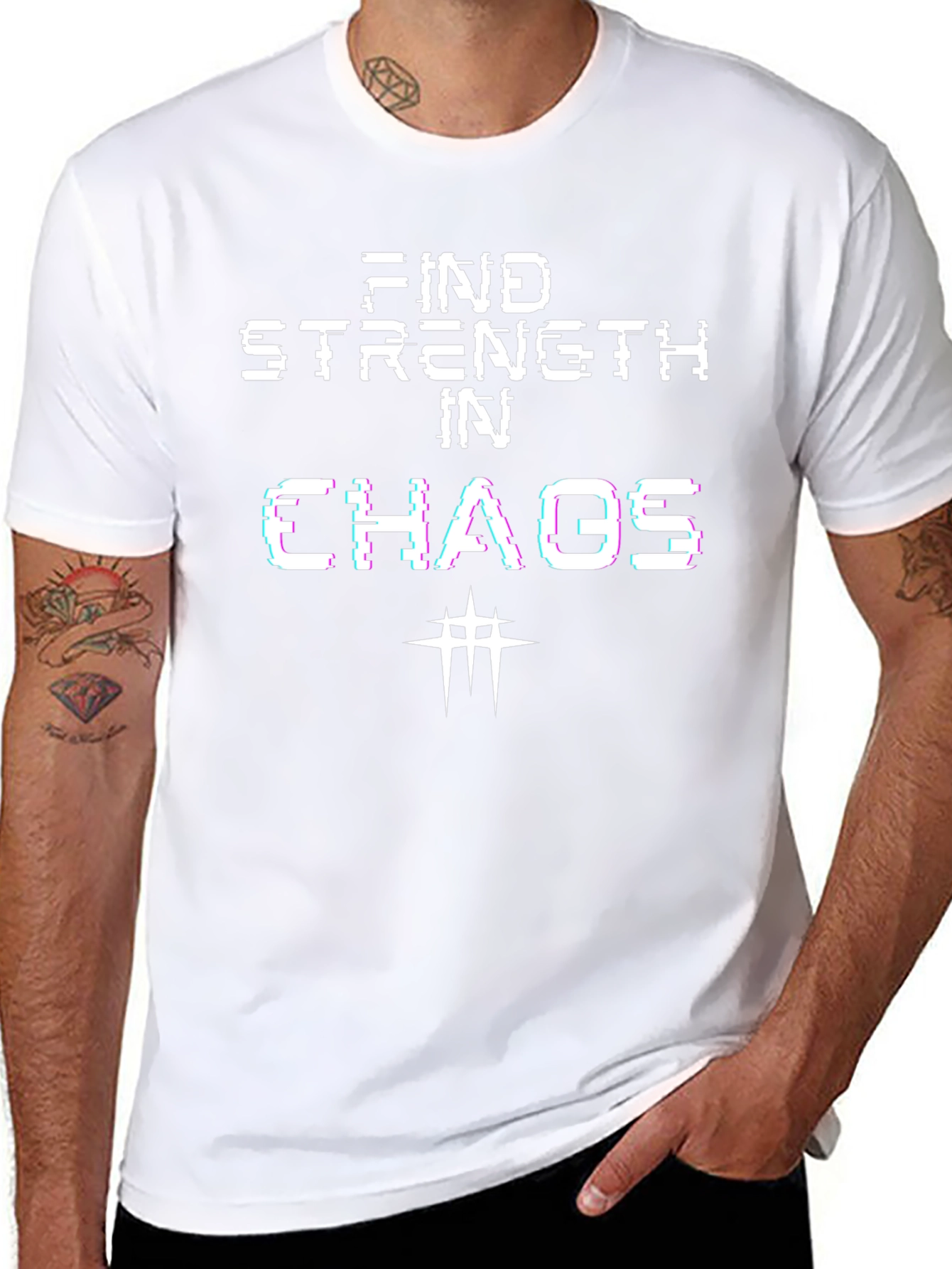 Find Strength in Chaos T-Shirt - Edgy Design