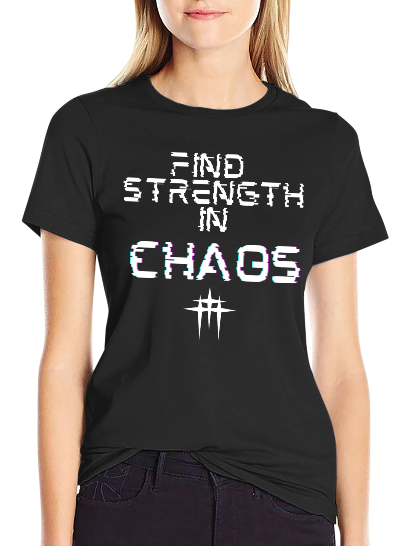 Find Strength in Chaos T-Shirt - Edgy Design