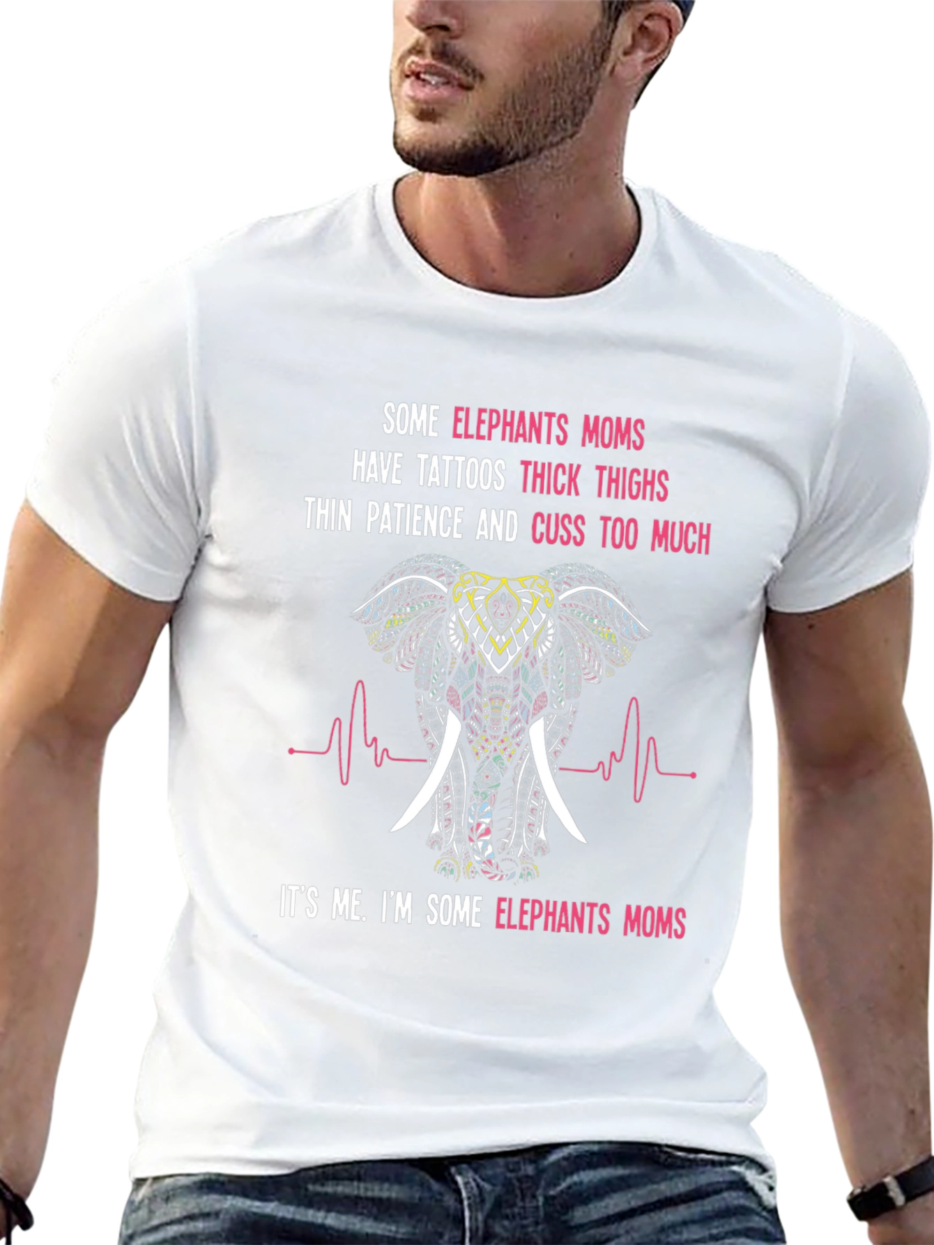 Elephant Mom Tattoo T-Shirt - Thick Thighs & Patience