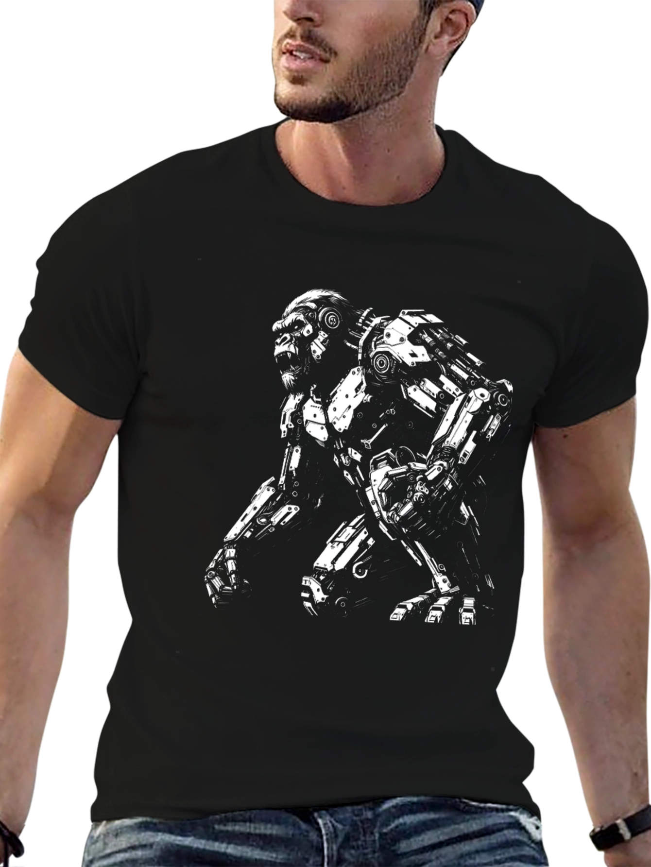 Cyborg Gorilla Graphic T-Shirt