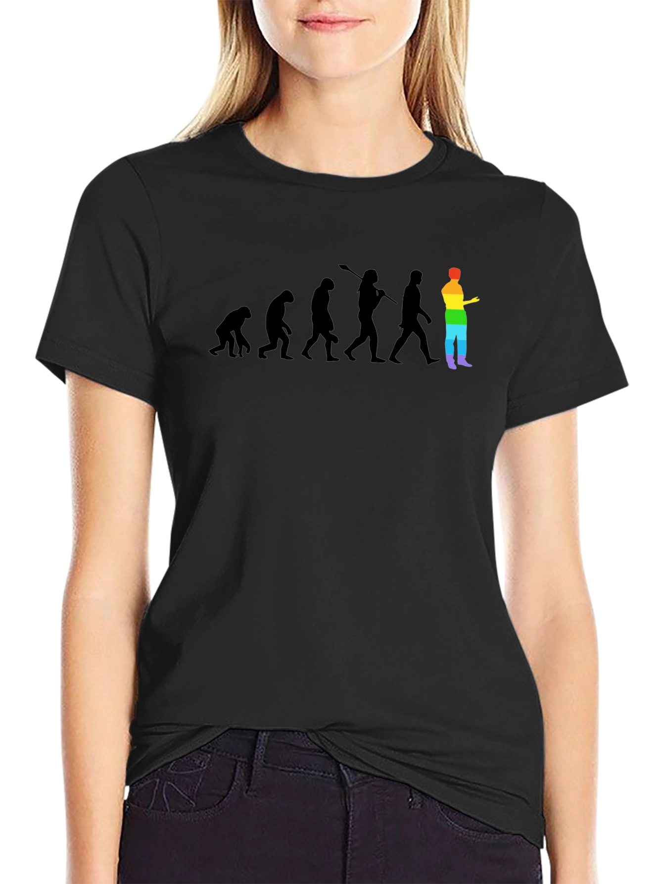 Evolution Rainbow Pride T-Shirt - Stylish & Comfortable