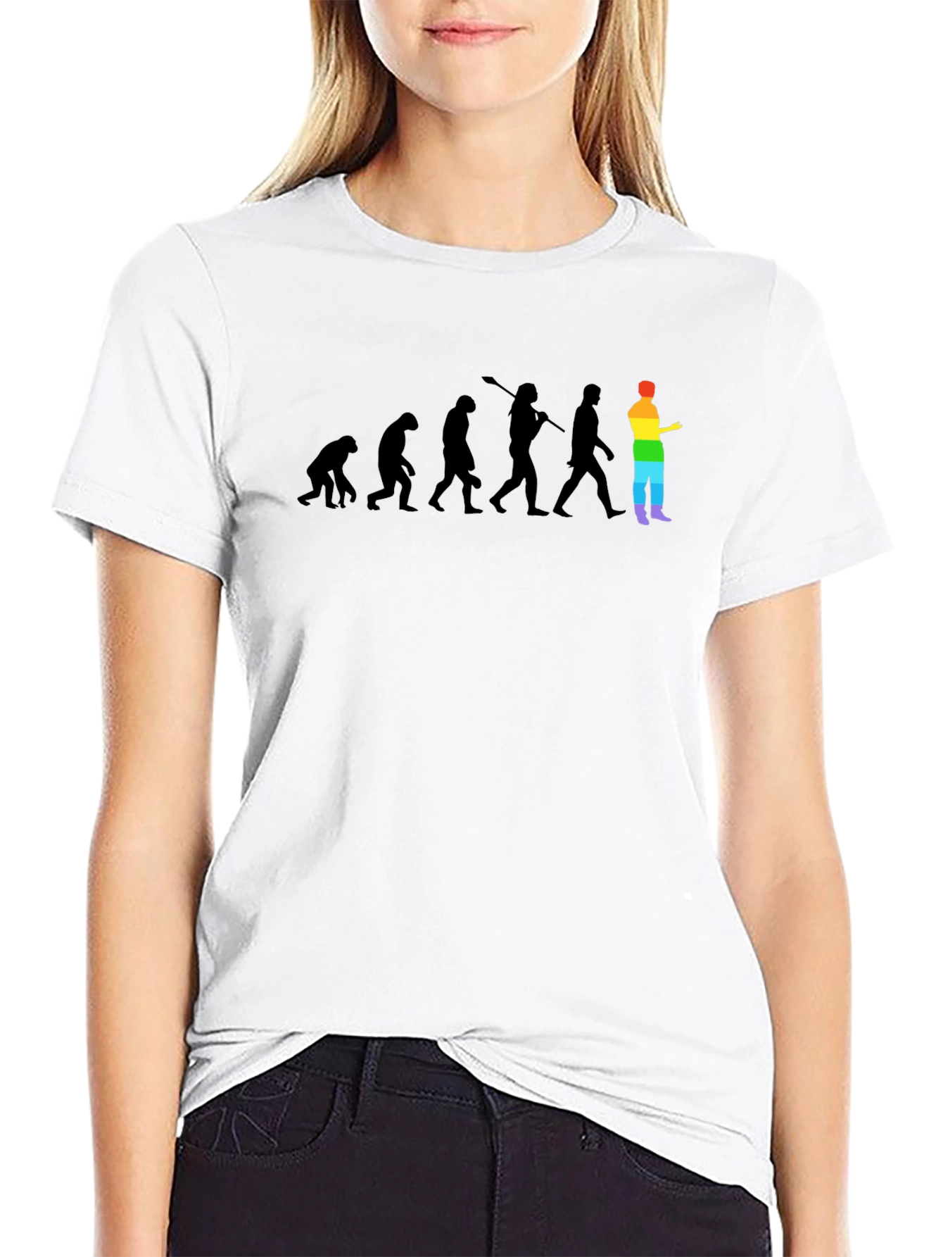 Evolution Rainbow Pride T-Shirt - Stylish & Comfortable