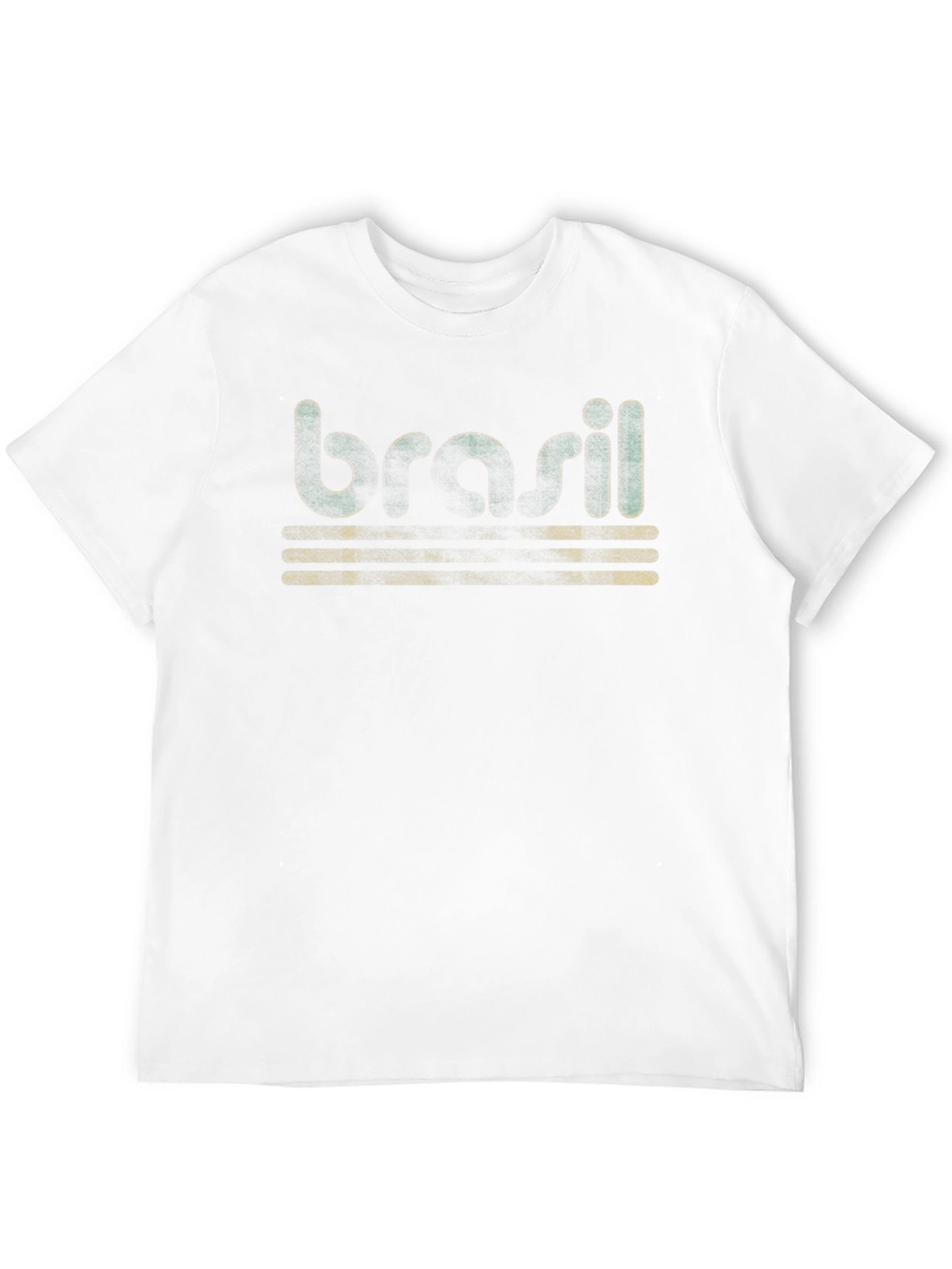 Retro Brasil Graphic Black T-Shirt