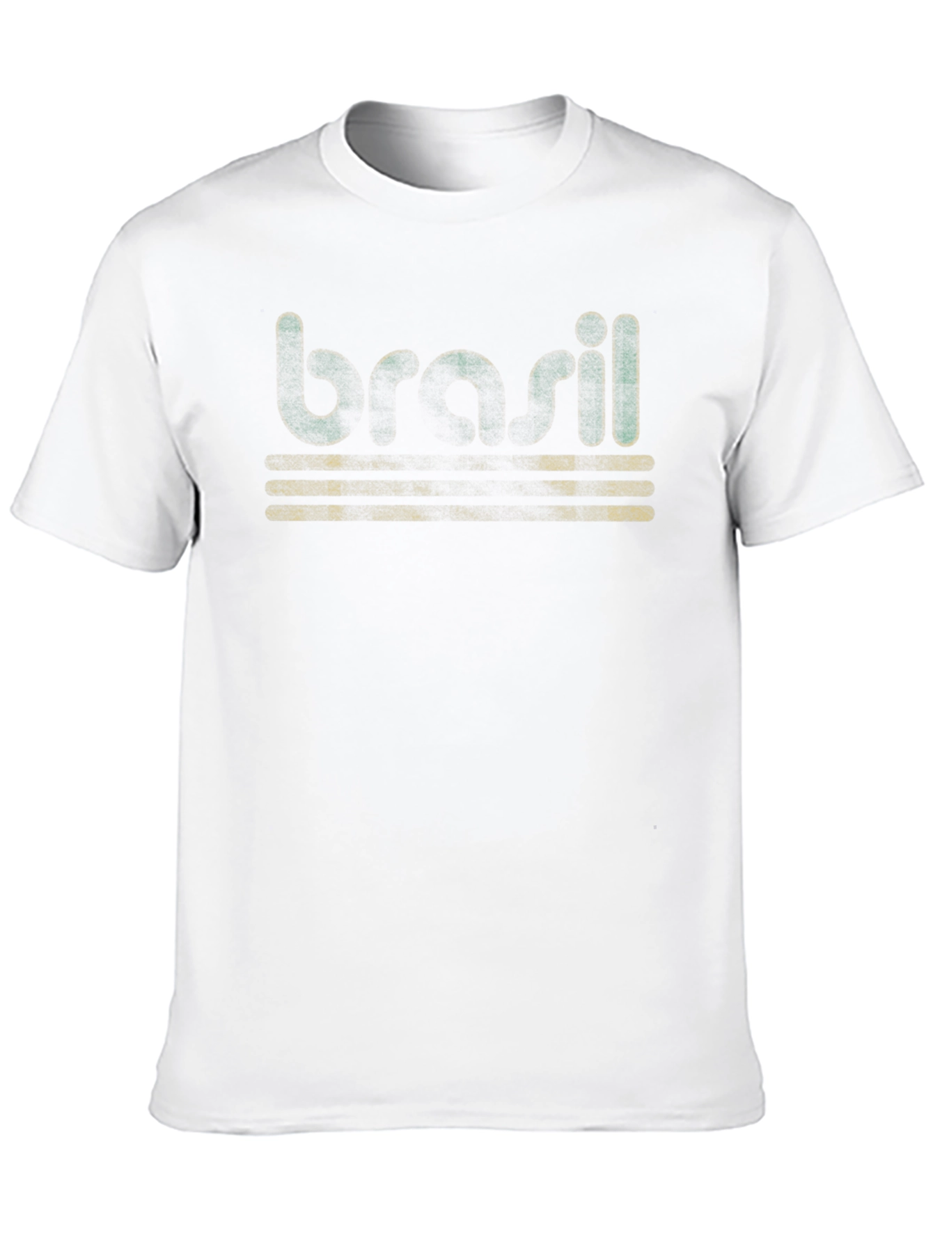Retro Brasil Graphic Black T-Shirt