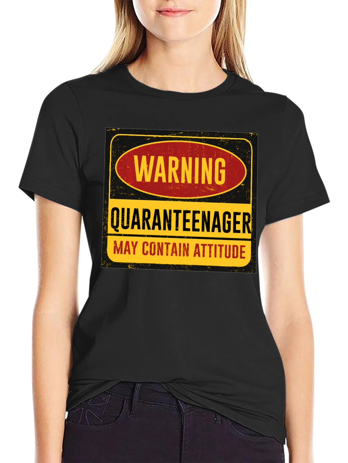 Warning Quaranteenager T-Shirt - May Contain Attitude