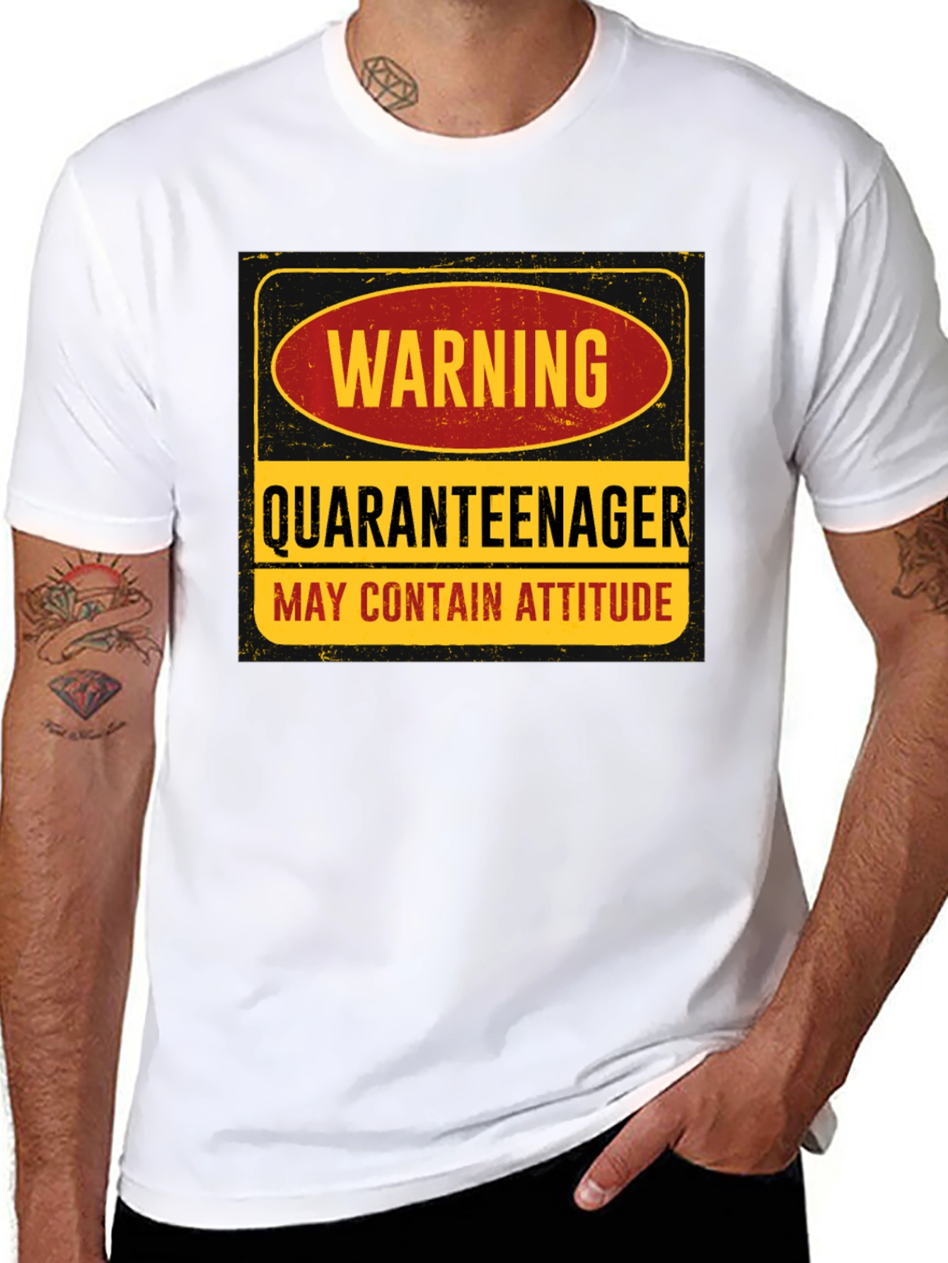 Warning Quaranteenager T-Shirt - May Contain Attitude