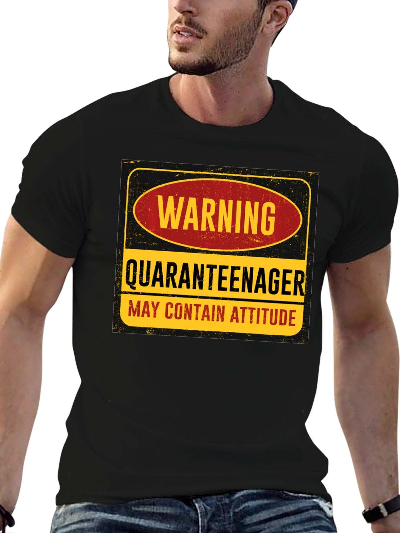 Warning Quaranteenager T-Shirt - May Contain Attitude