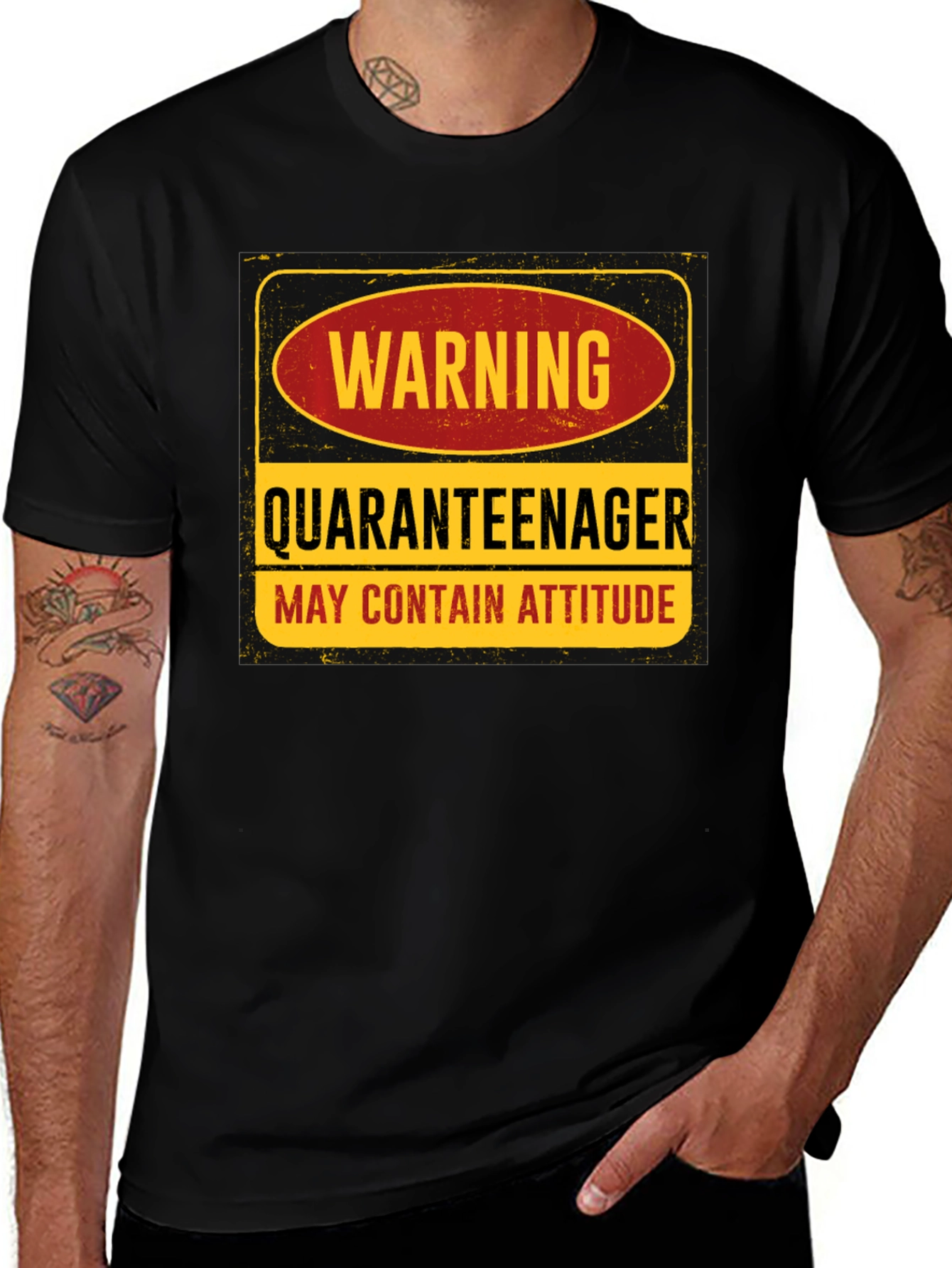 Warning Quaranteenager T-Shirt - May Contain Attitude