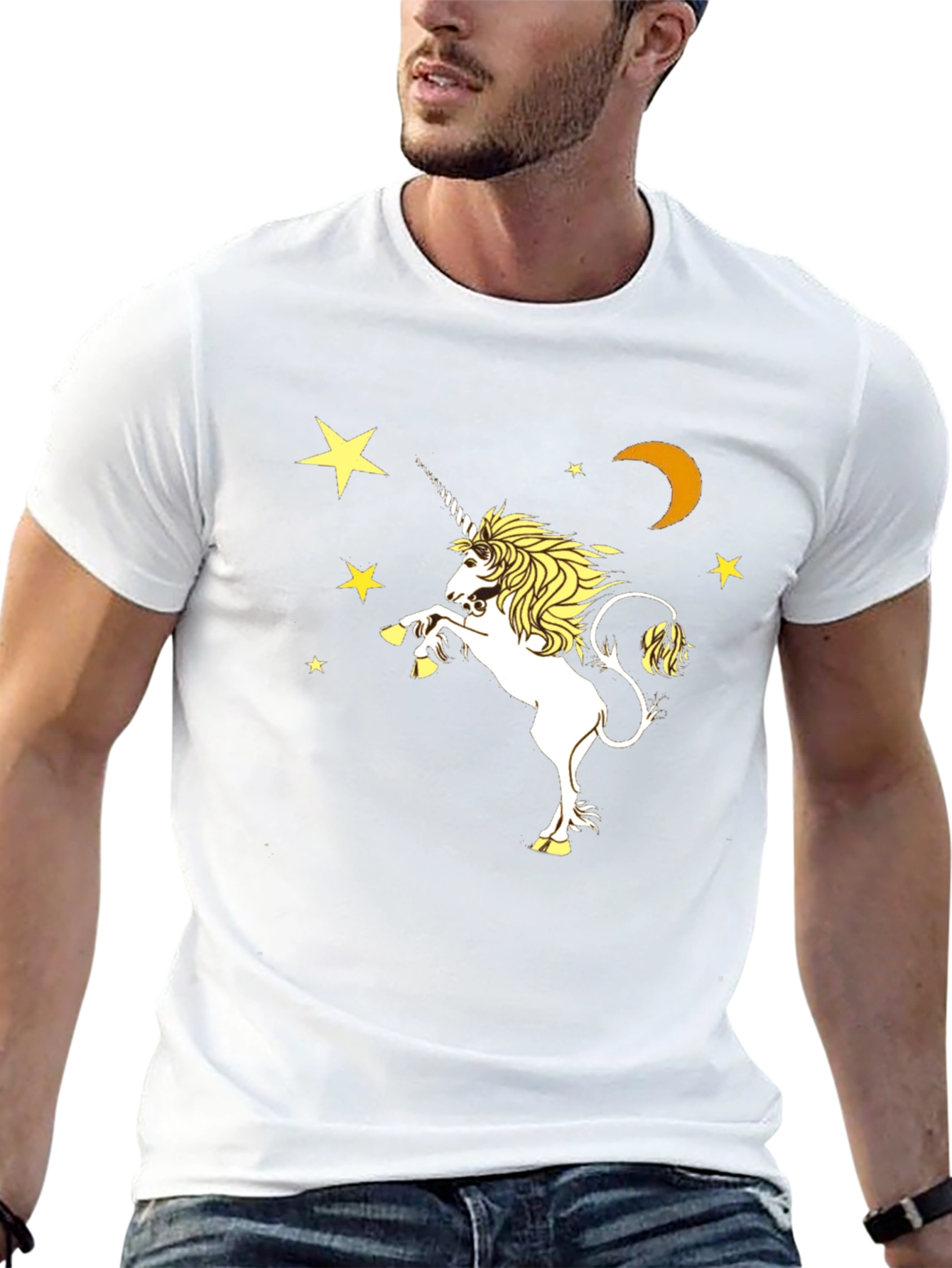 Unicorn Moon Stars Graphic Tee