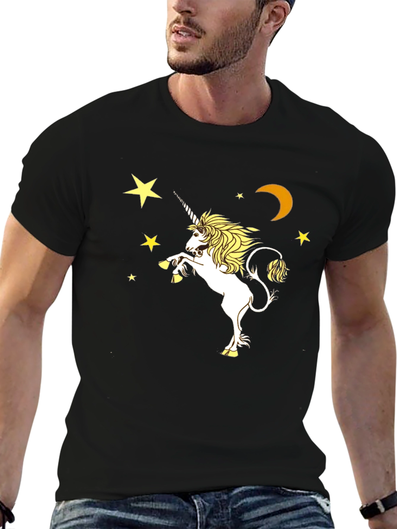 Unicorn Moon Stars Graphic Tee