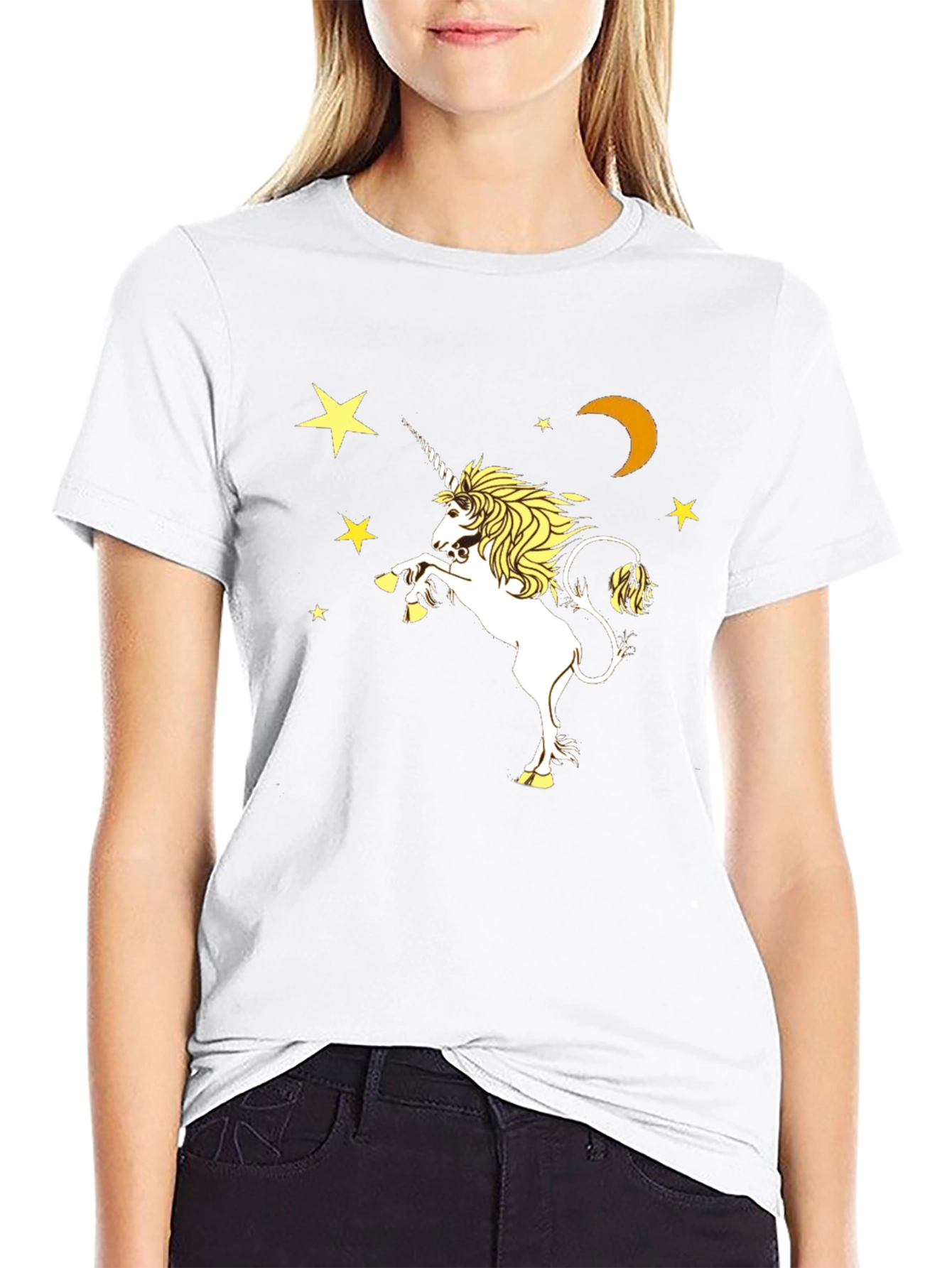 Unicorn Moon Stars Graphic Tee
