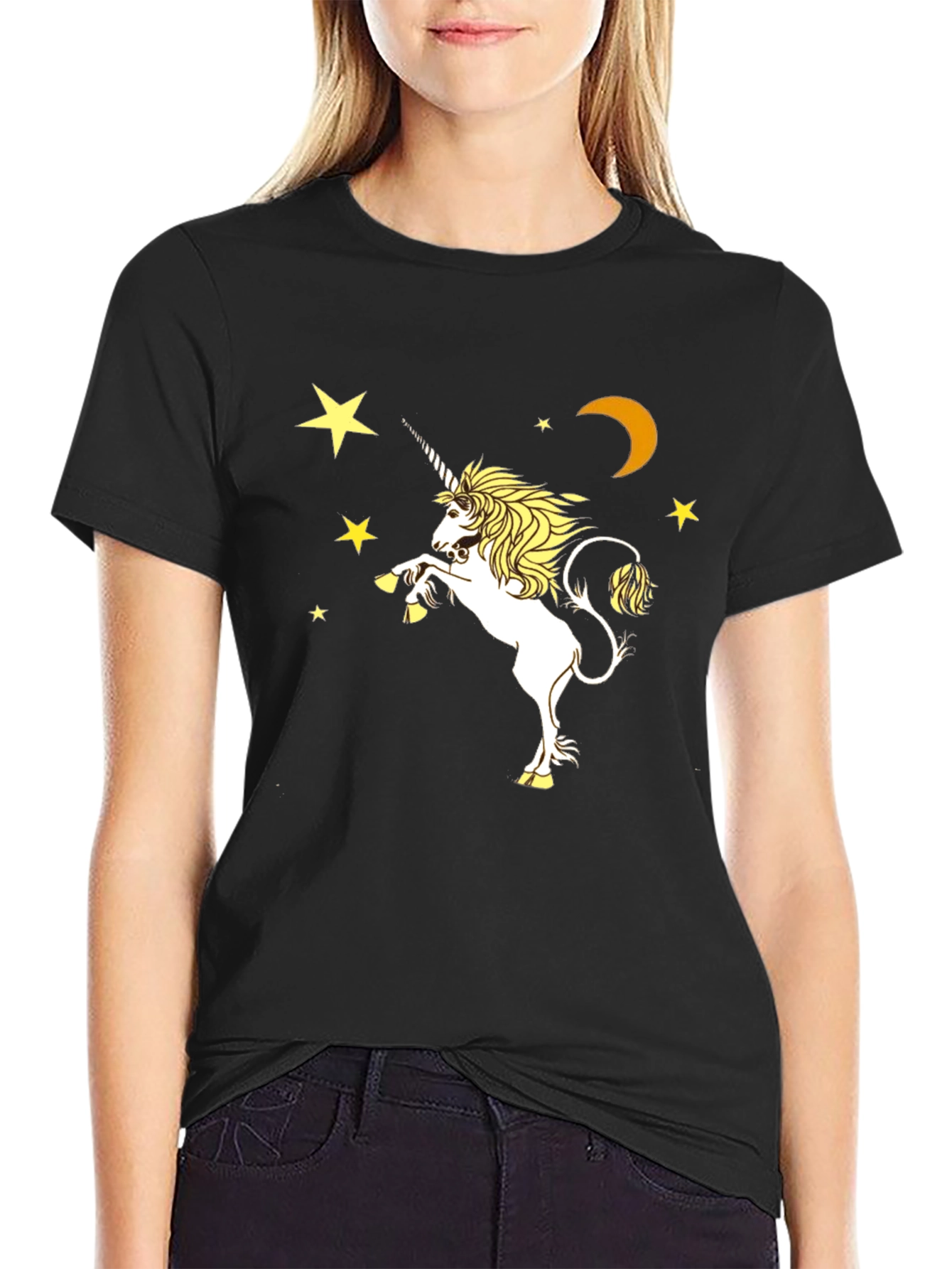 Unicorn Moon Stars Graphic Tee