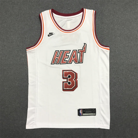 Men's Miami Heat Dwyane Wade #3 White 2022/23 Swingman Jerseys - Classic Edition