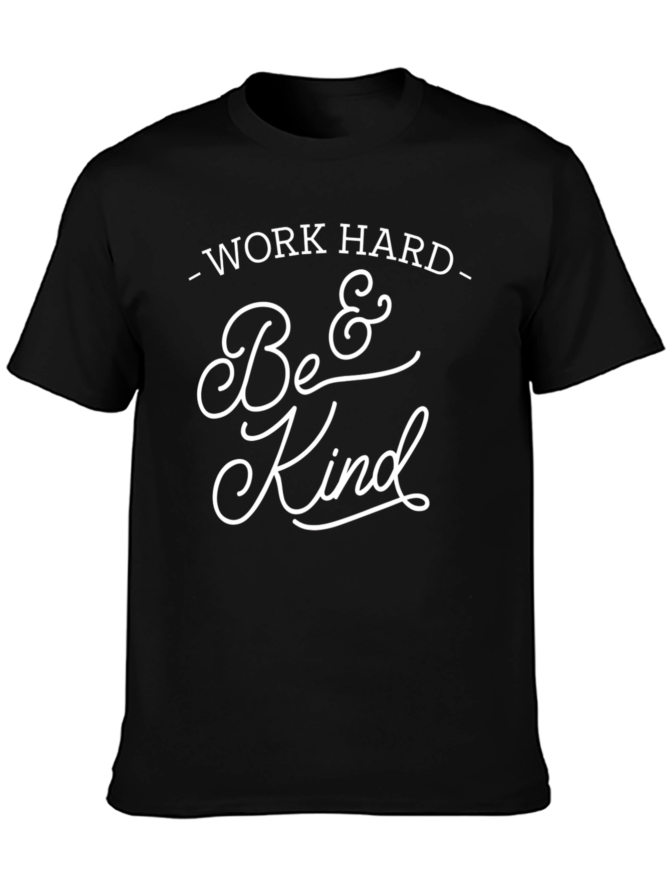 Work Hard Be Kind Black Graphic Tee