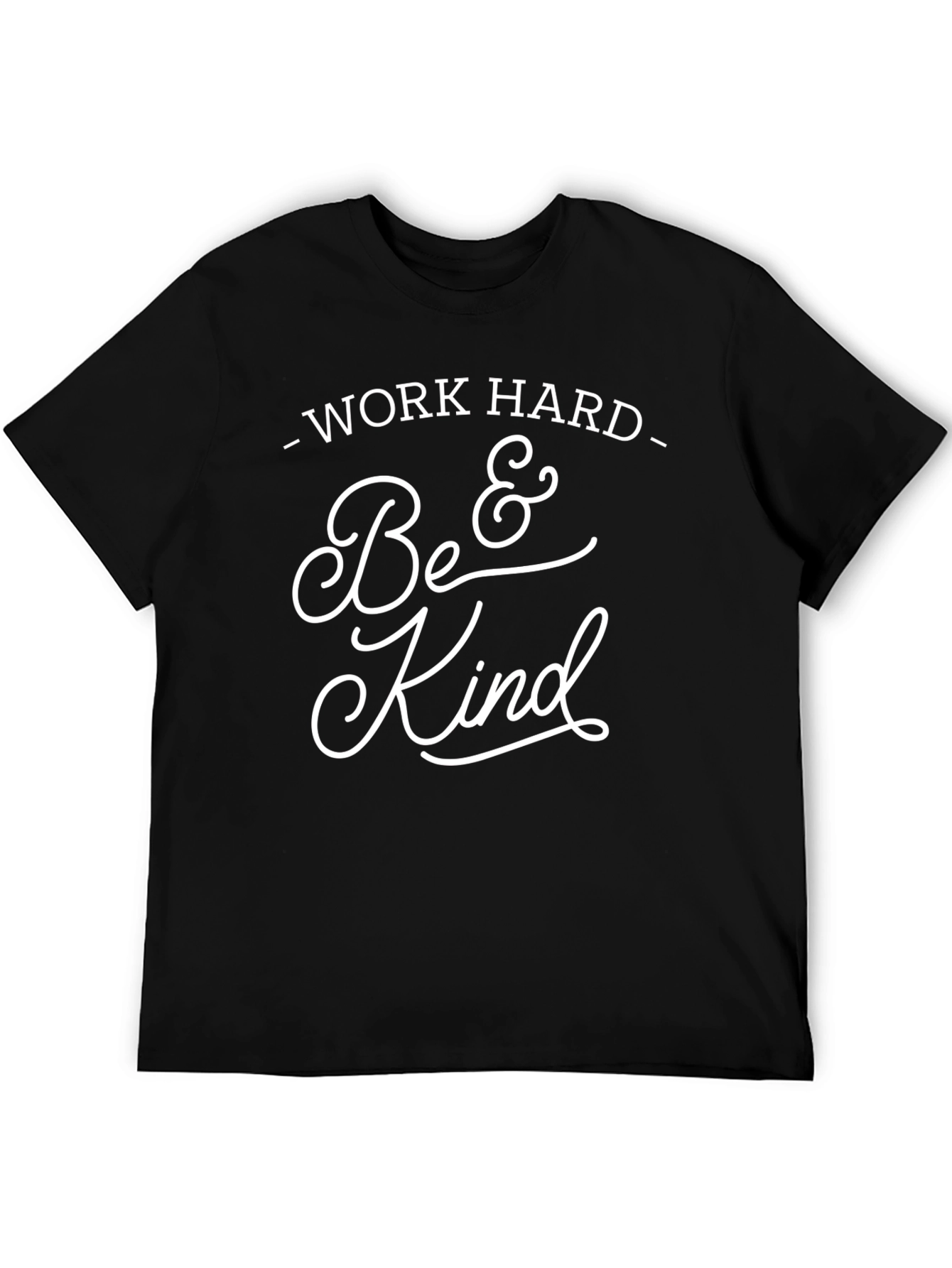 Work Hard Be Kind Black Graphic Tee