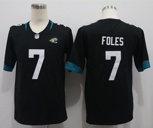 Men's Jacksonville Jaguars Nick Foles #7 Black Game Jerseys