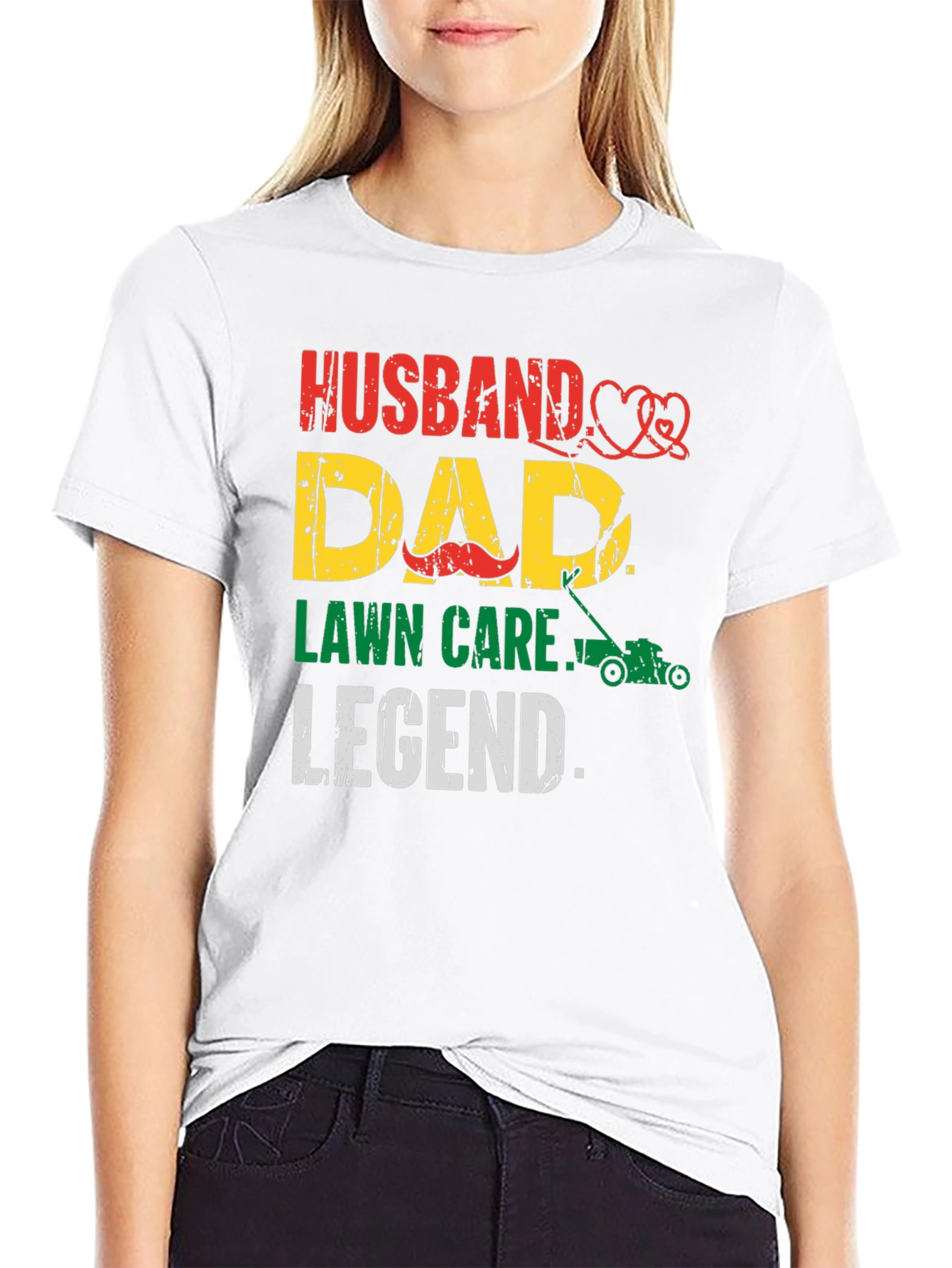 Husband Dad Lawn Care Legend T-Shirt