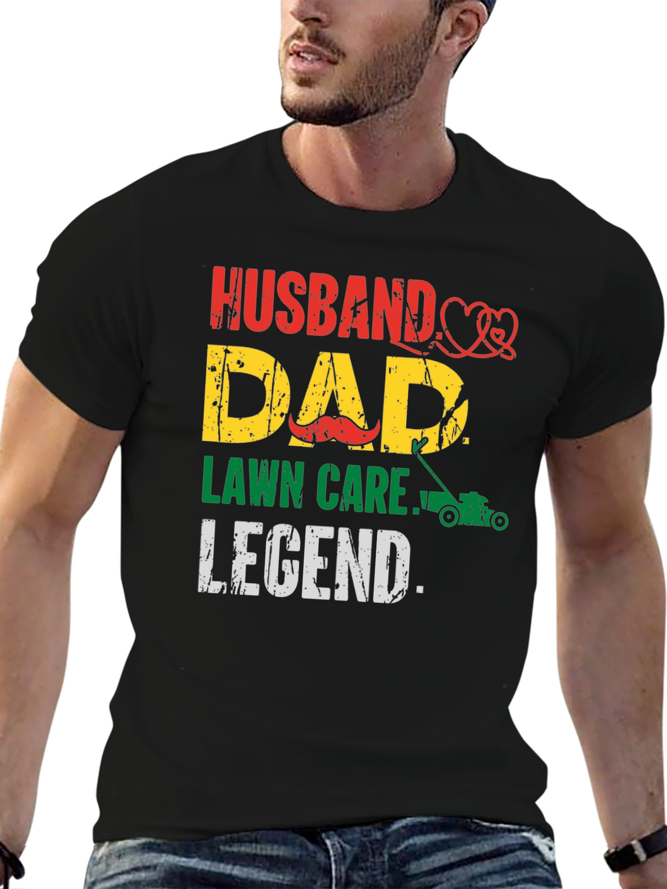 Husband Dad Lawn Care Legend T-Shirt