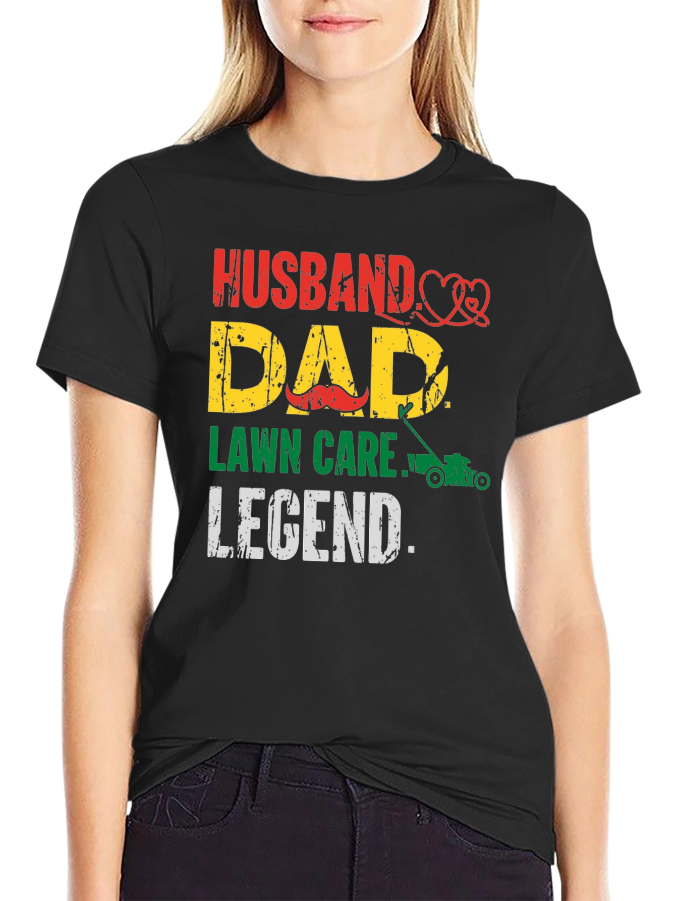 Husband Dad Lawn Care Legend T-Shirt