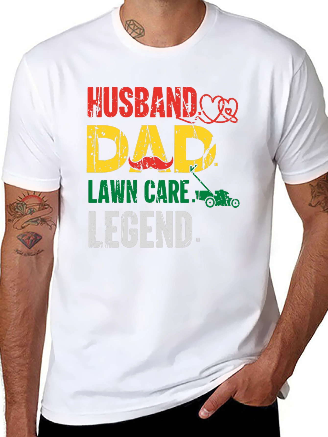 Husband Dad Lawn Care Legend T-Shirt