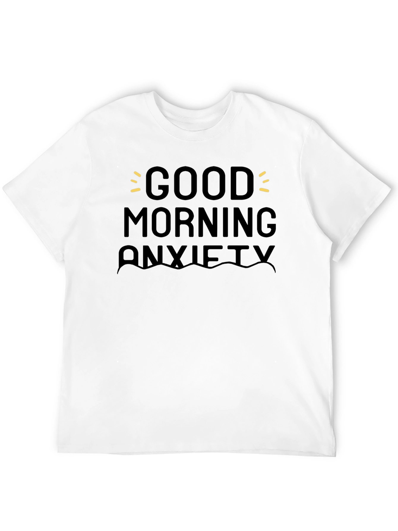 Good Morning Anxiety Graphic Tee - Black