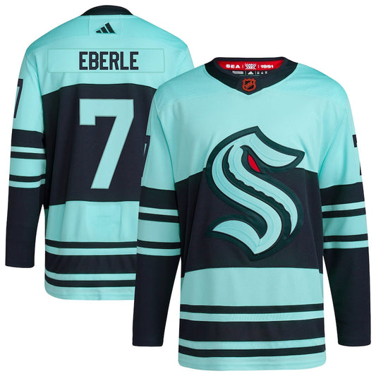 Men's Seattle Kraken Jordan Eberle adidas Light Blue Reverse Retro 2.0 Authentic Player Jersey