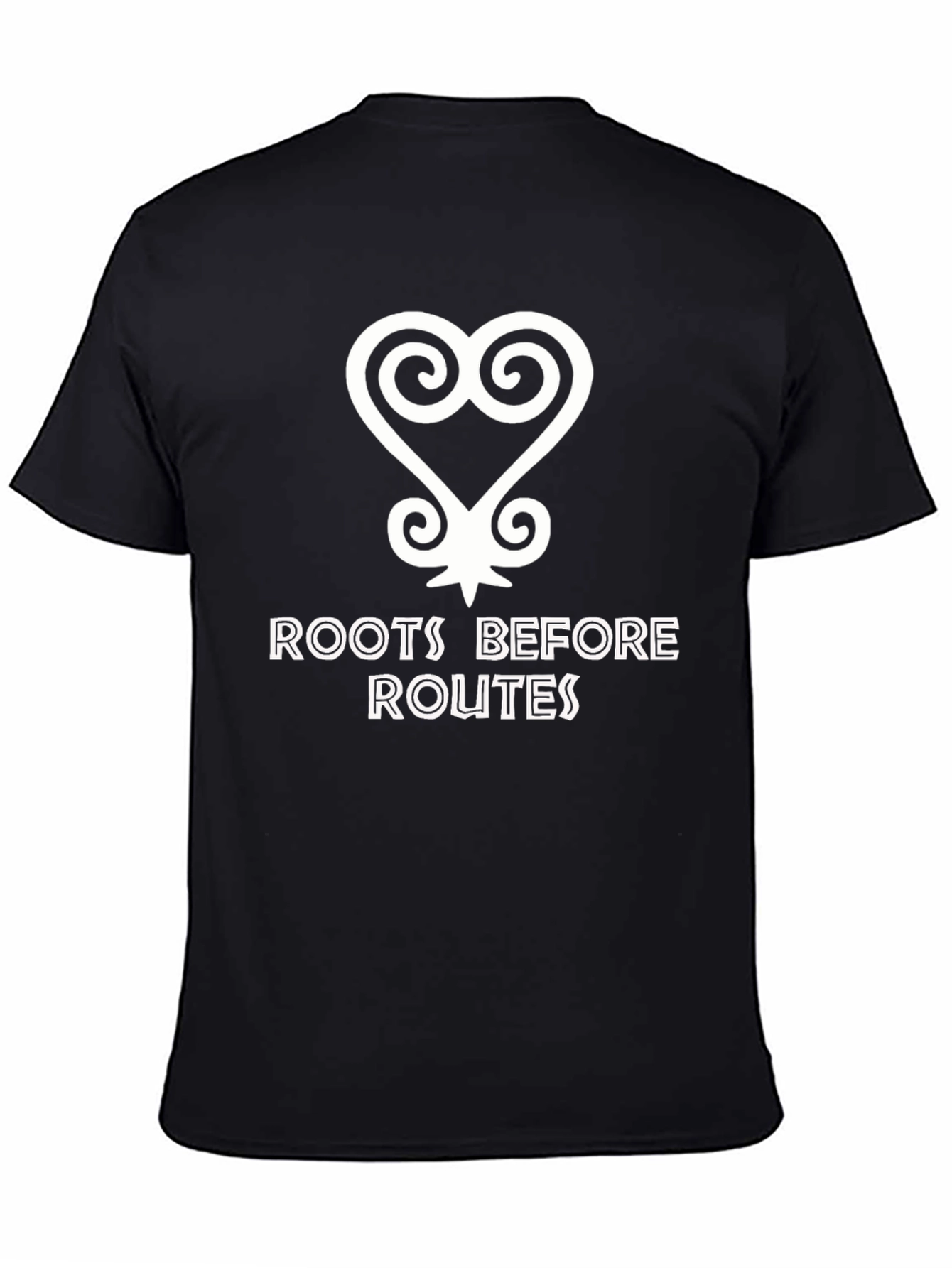 Roots Before Routes T-Shirt Adinkra Symbol