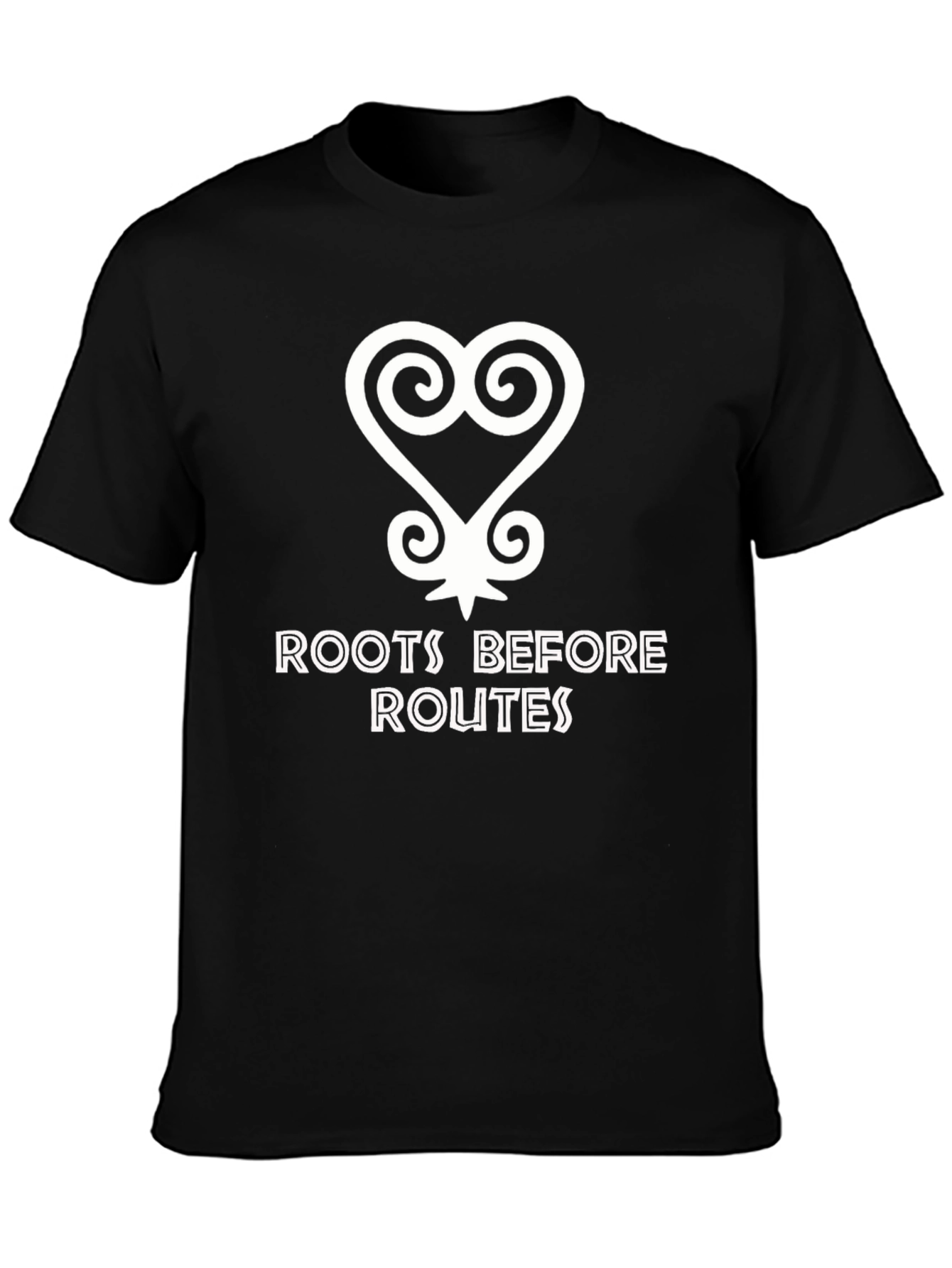 Roots Before Routes T-Shirt Adinkra Symbol