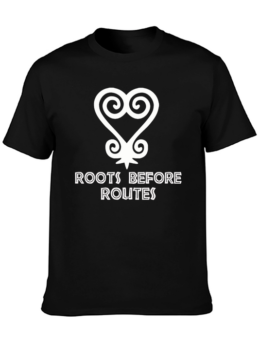 Roots Before Routes T-Shirt Adinkra Symbol