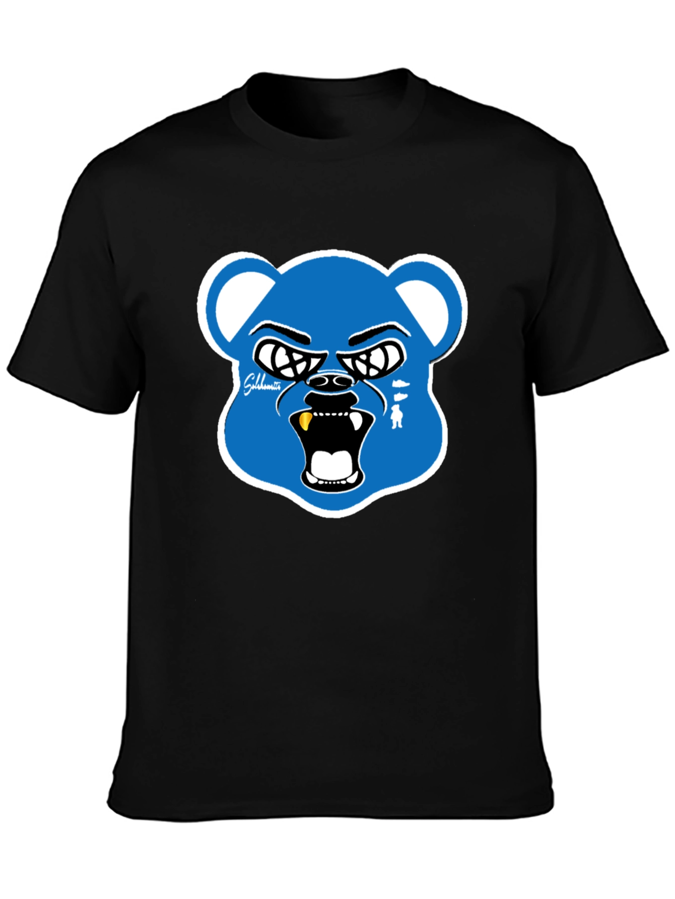 Edgy Bear Graphic Tee - Mens Black T-Shirt