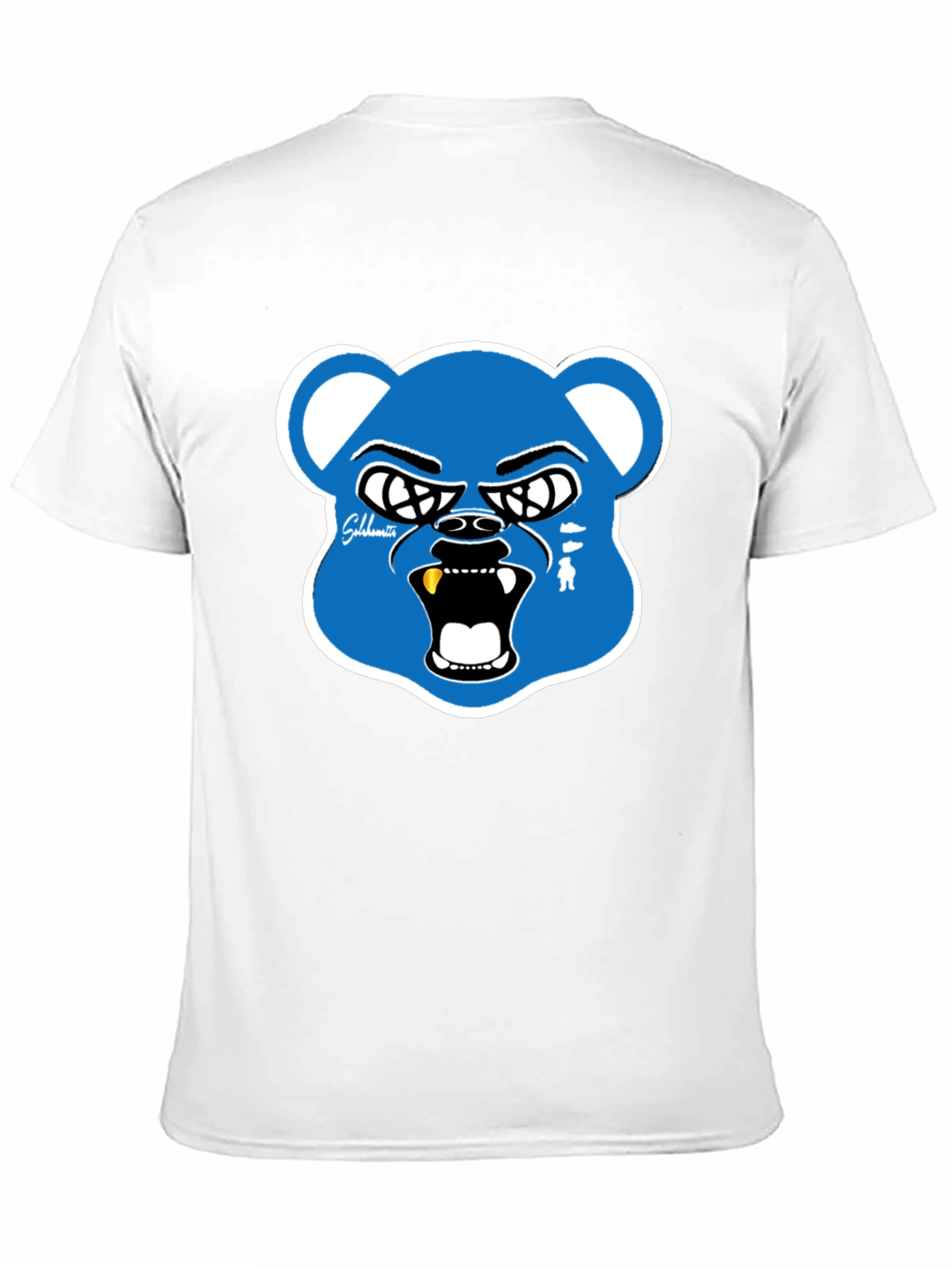 Edgy Bear Graphic Tee - Mens Black T-Shirt