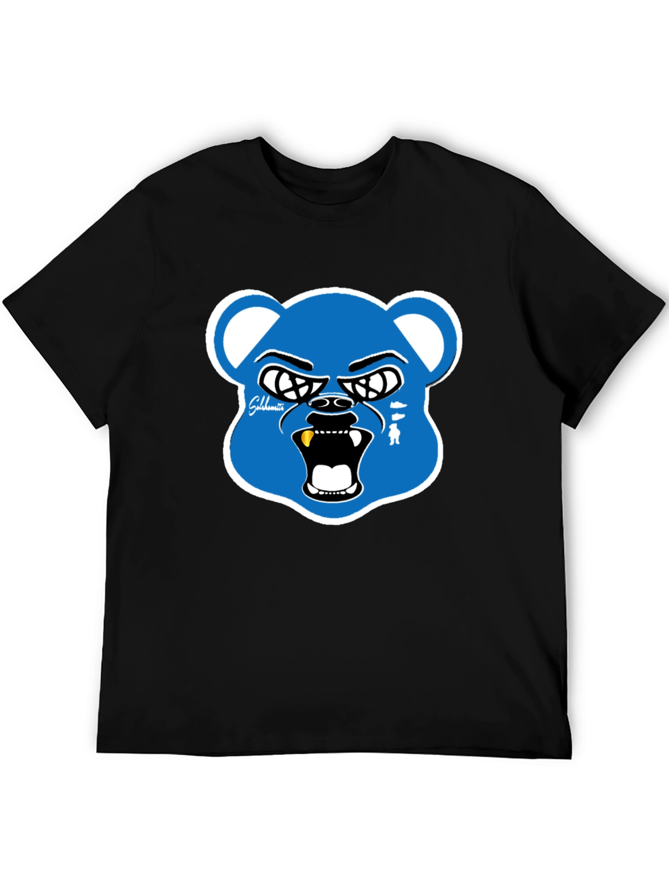 Edgy Bear Graphic Tee - Mens Black T-Shirt