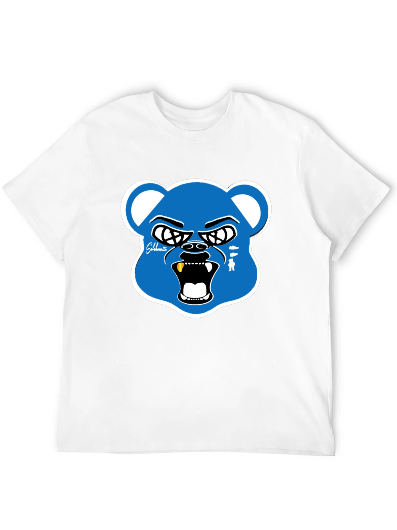 Edgy Bear Graphic Tee - Mens Black T-Shirt