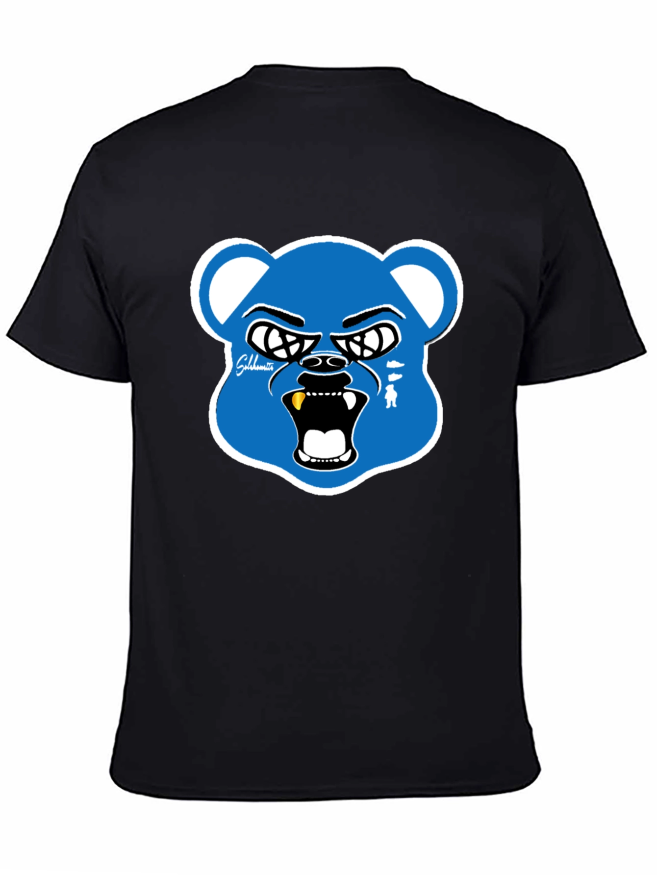 Edgy Bear Graphic Tee - Mens Black T-Shirt