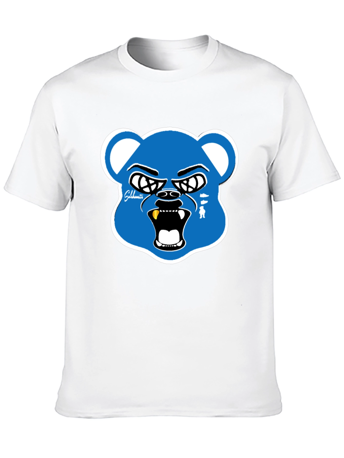 Edgy Bear Graphic Tee - Mens Black T-Shirt