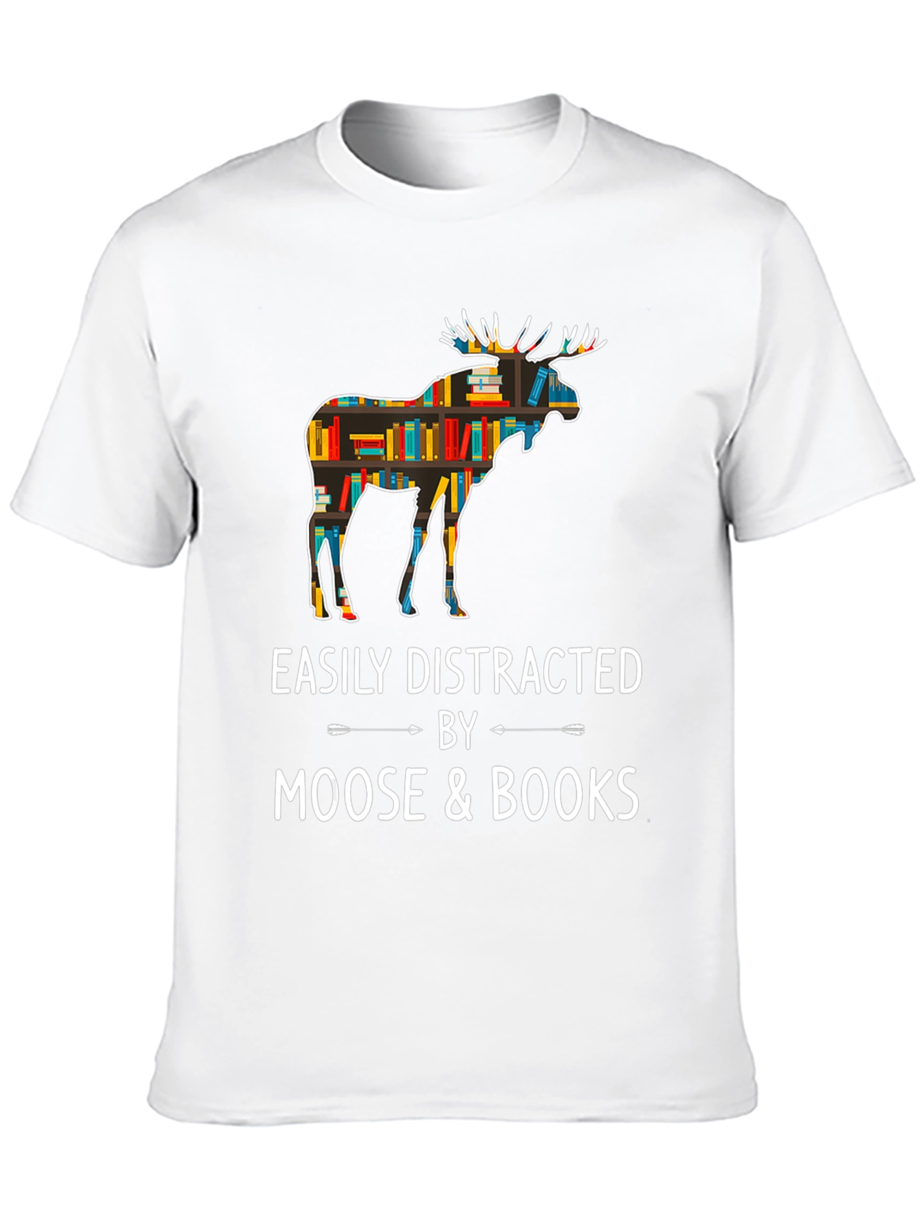 Easily Distracted by Moose and Books T-Shirt