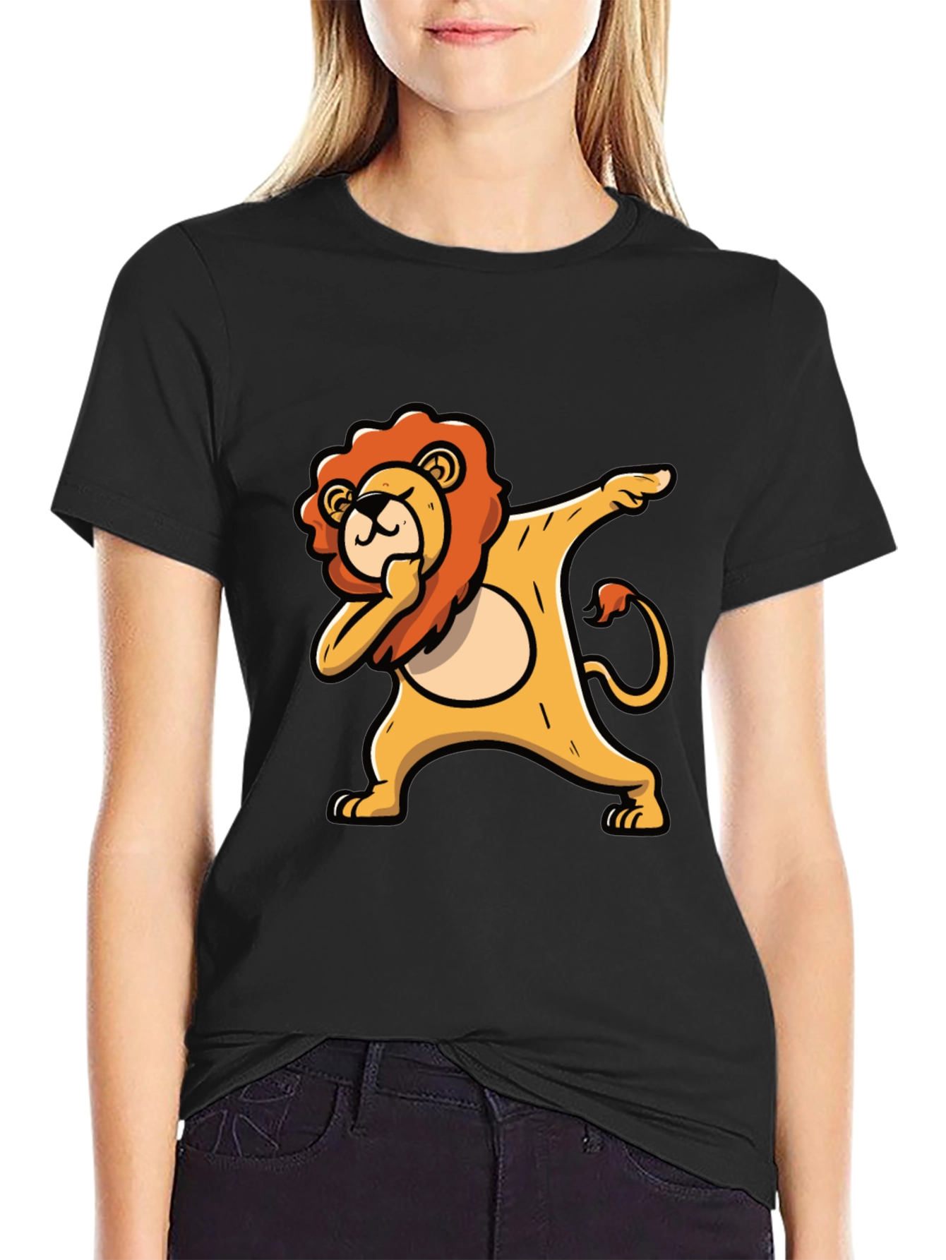 Lion Dab Dance Graphic T-Shirt