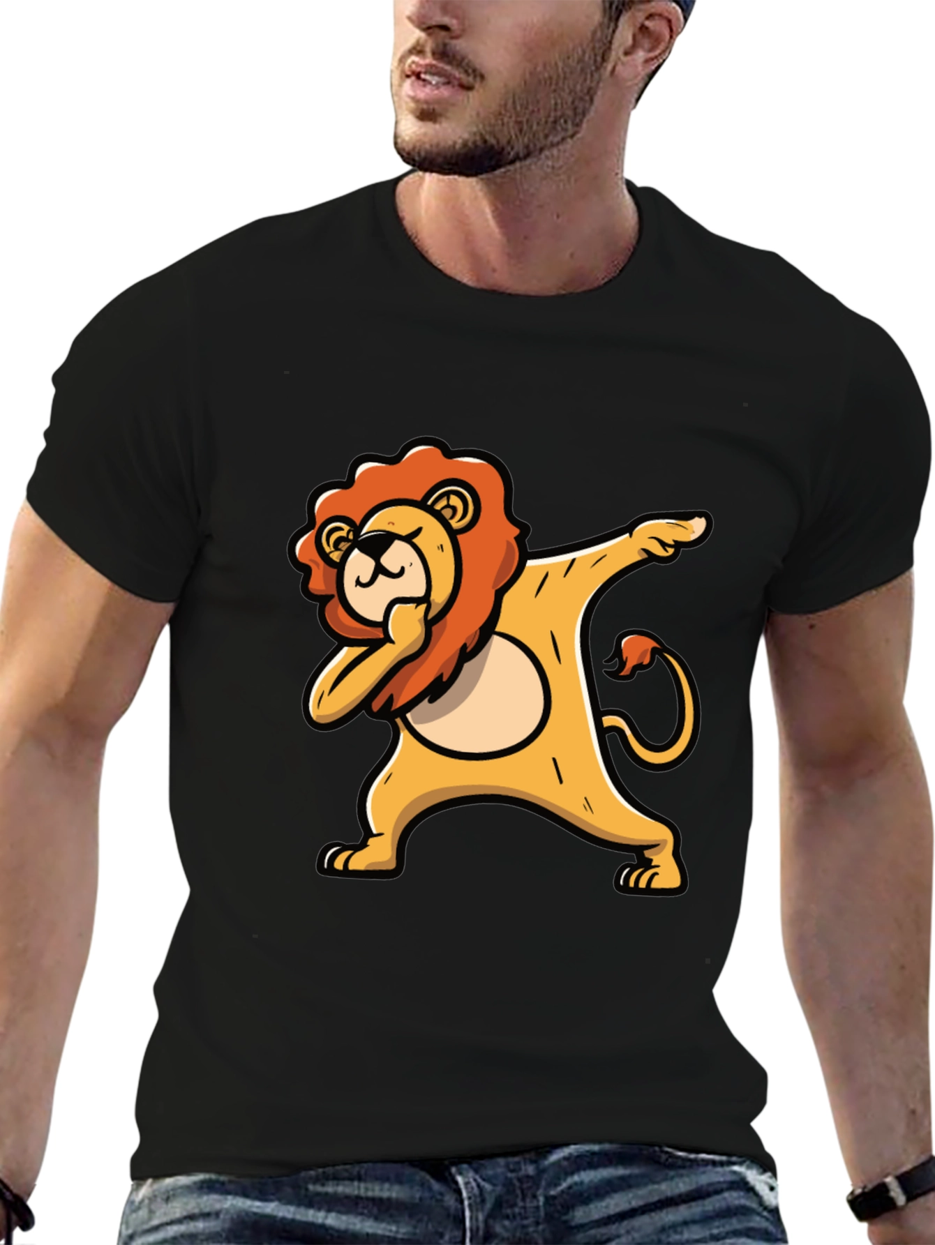 Lion Dab Dance Graphic T-Shirt