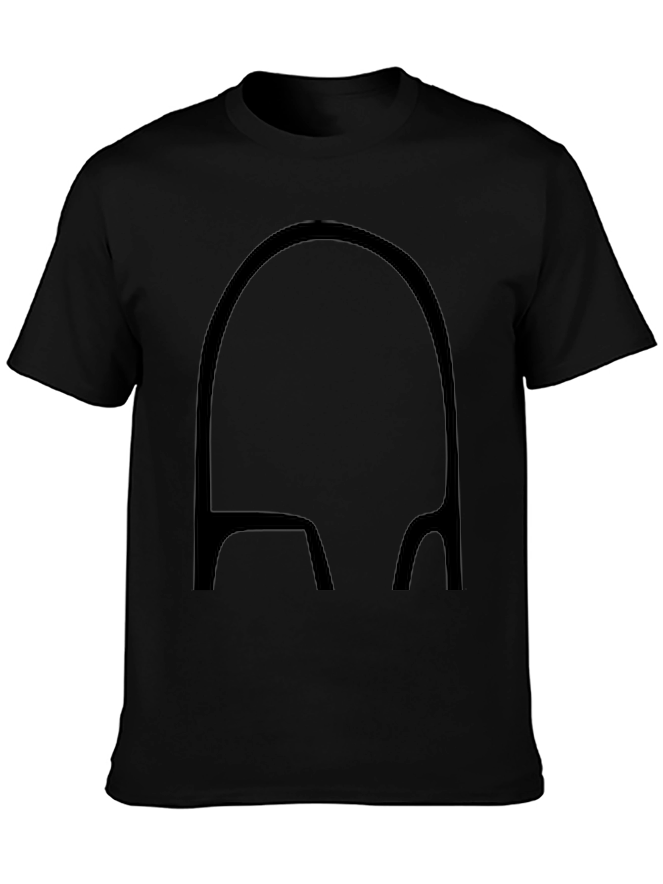 Minimalist Black T-Shirt with Abstract Design