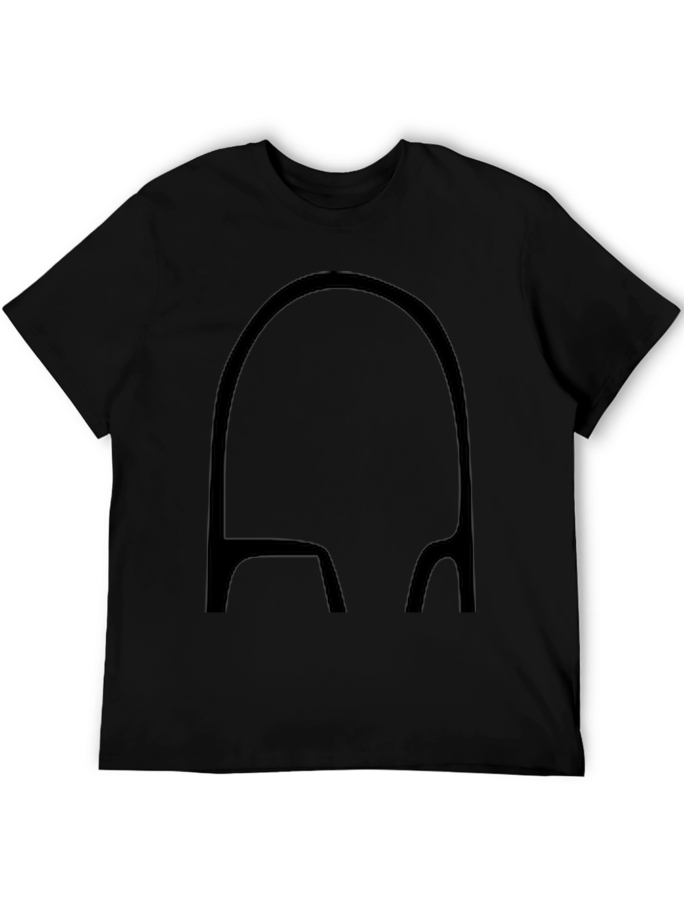 Minimalist Black T-Shirt with Abstract Design