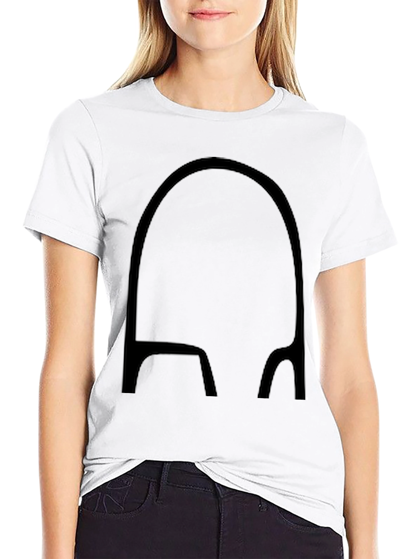 Minimalist Black T-Shirt with Abstract Design