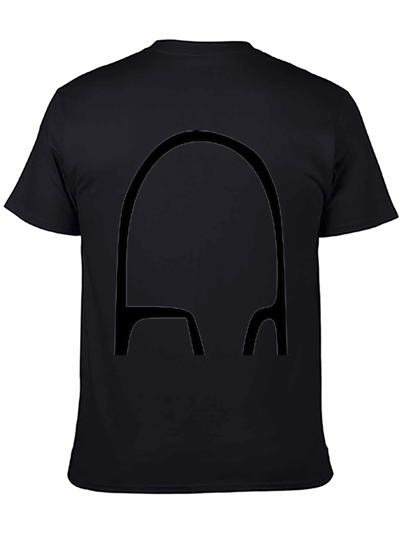 Minimalist Black T-Shirt with Abstract Design