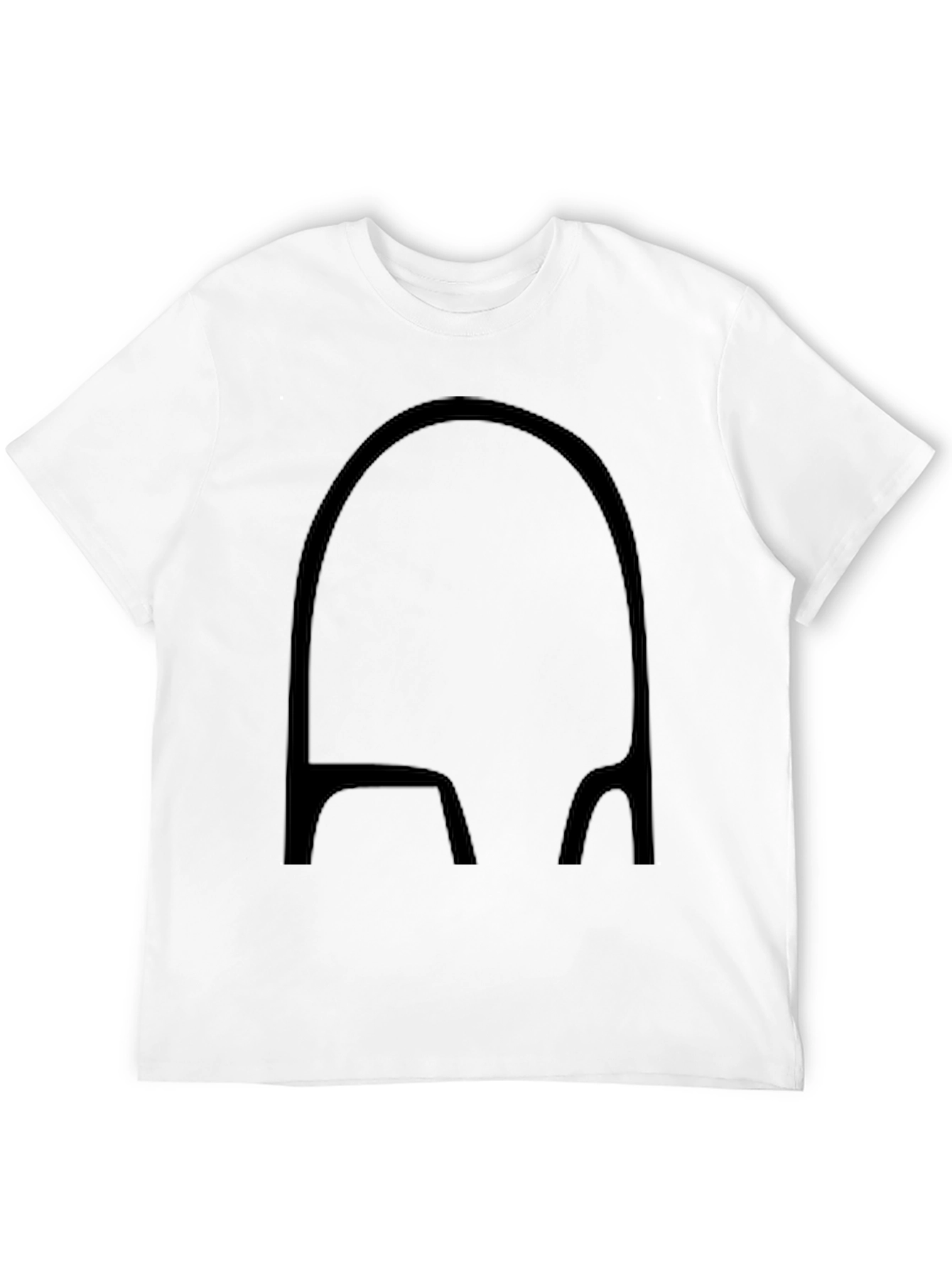 Minimalist Black T-Shirt with Abstract Design