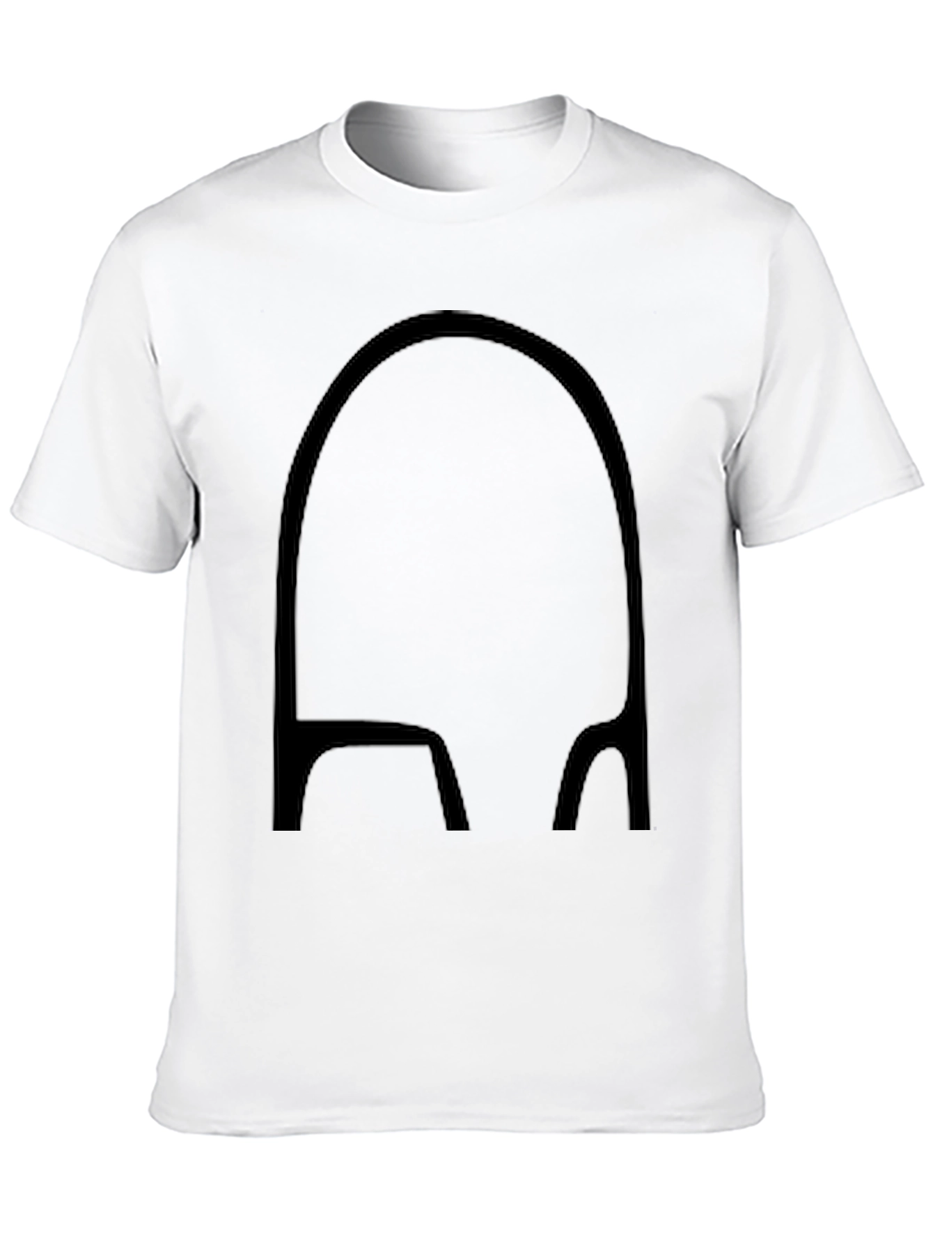 Minimalist Black T-Shirt with Abstract Design