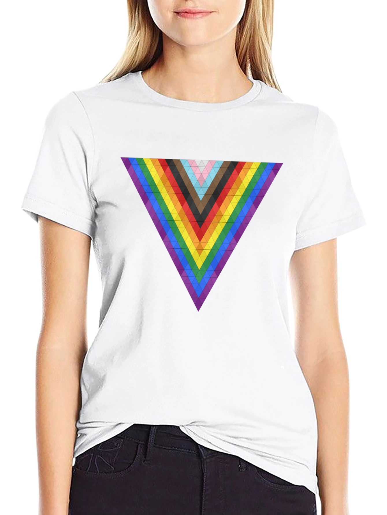 Pride Triangle Graphic Tee - Modern Geometric Design