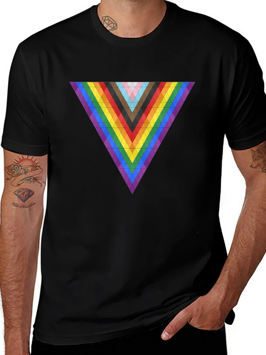 Pride Triangle Graphic Tee - Modern Geometric Design