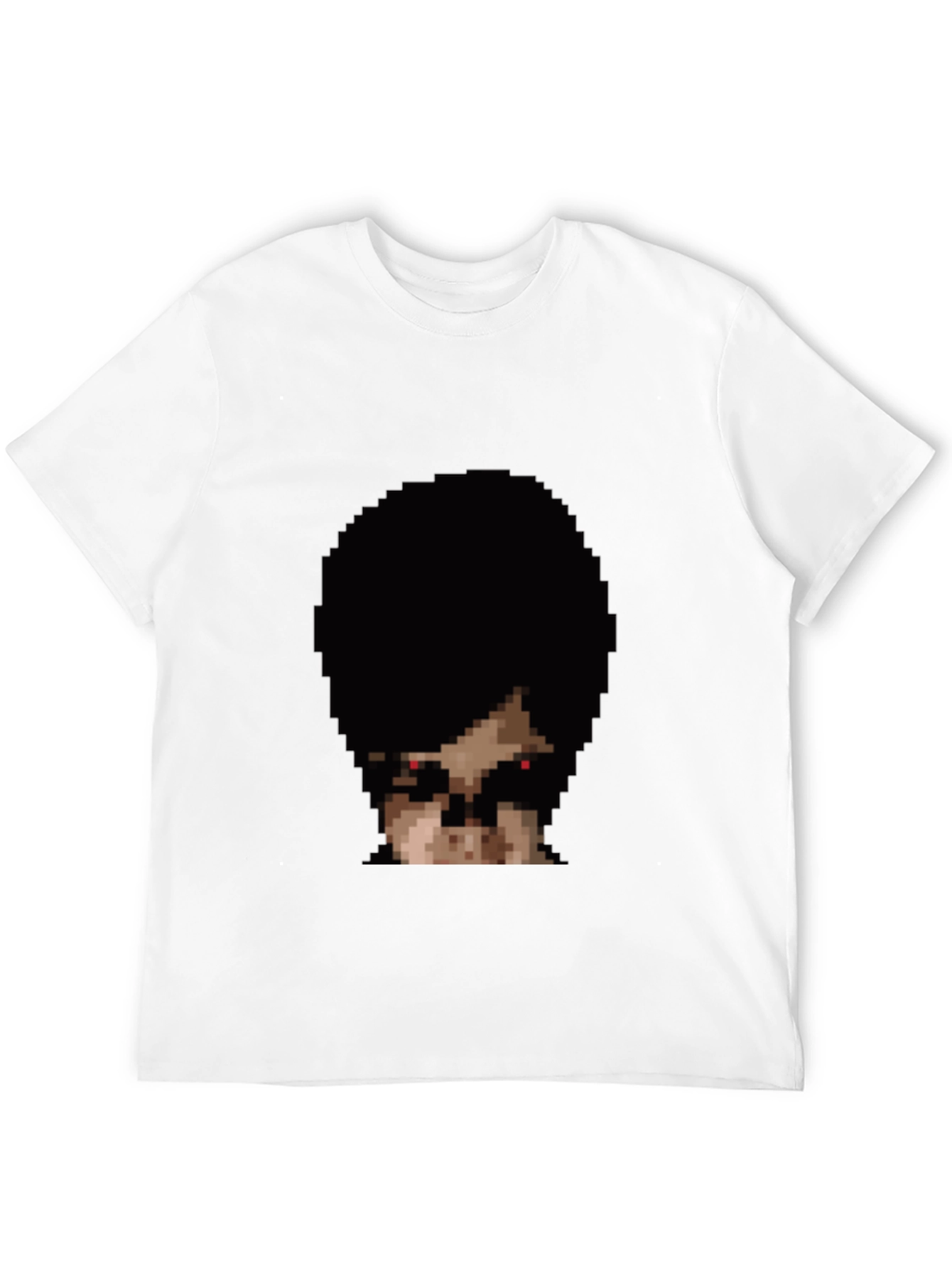 Pixel Horror Face Black T-Shirt