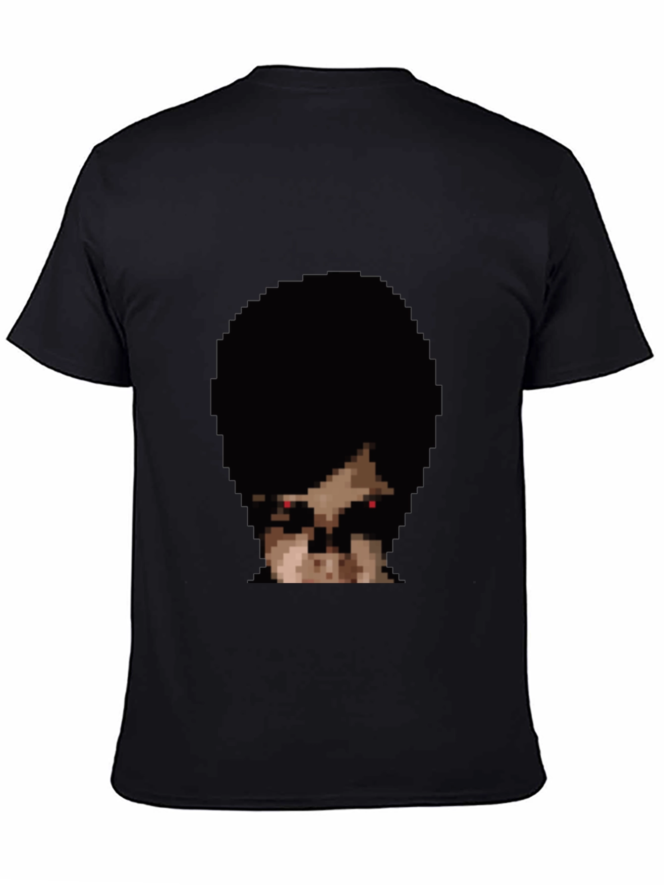 Pixel Horror Face Black T-Shirt
