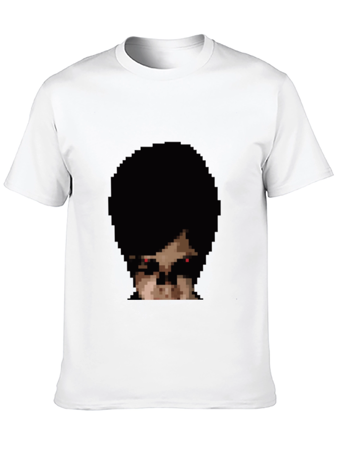 Pixel Horror Face Black T-Shirt