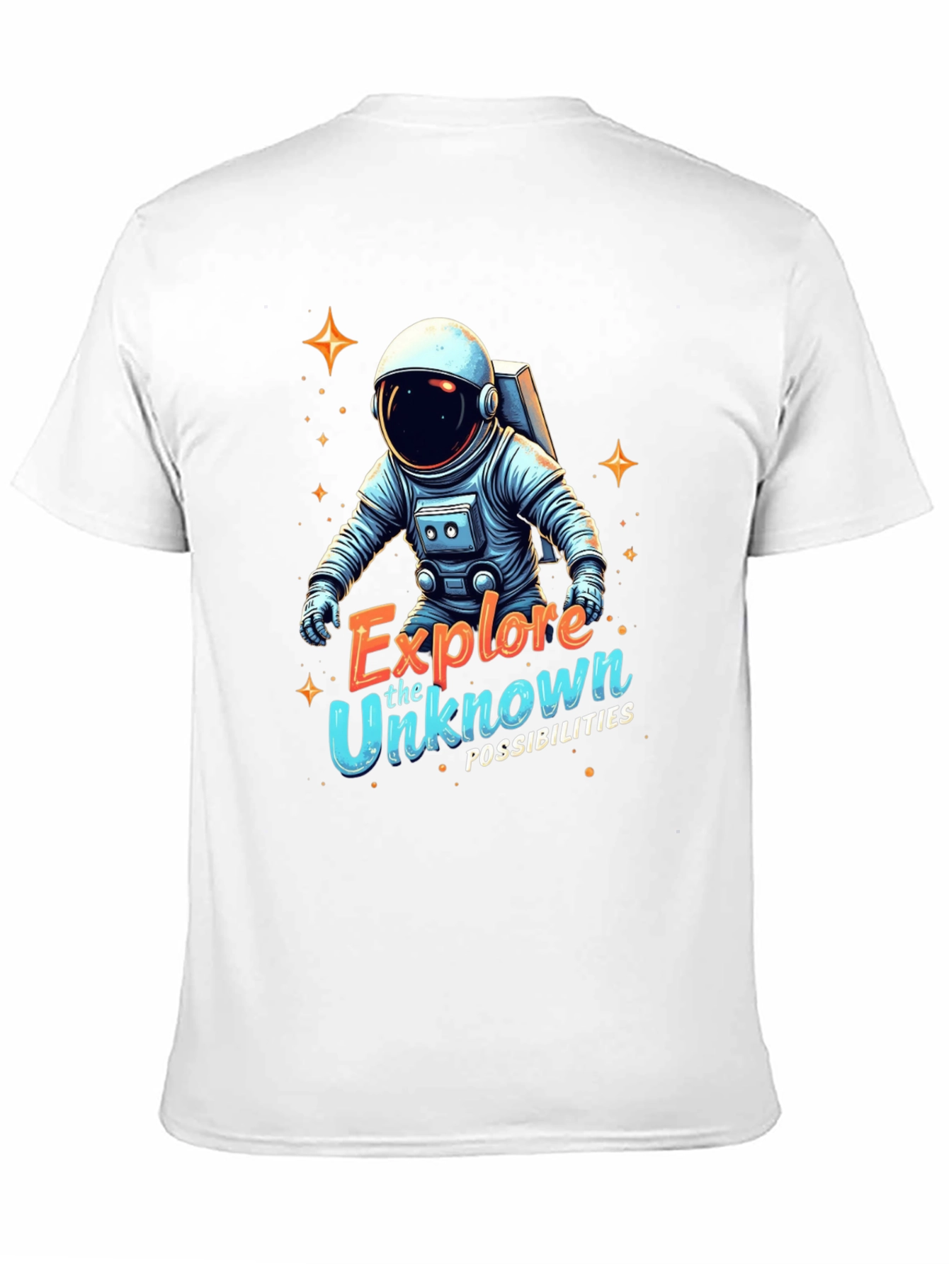 Explore Unknown Astronaut Black T-Shirt